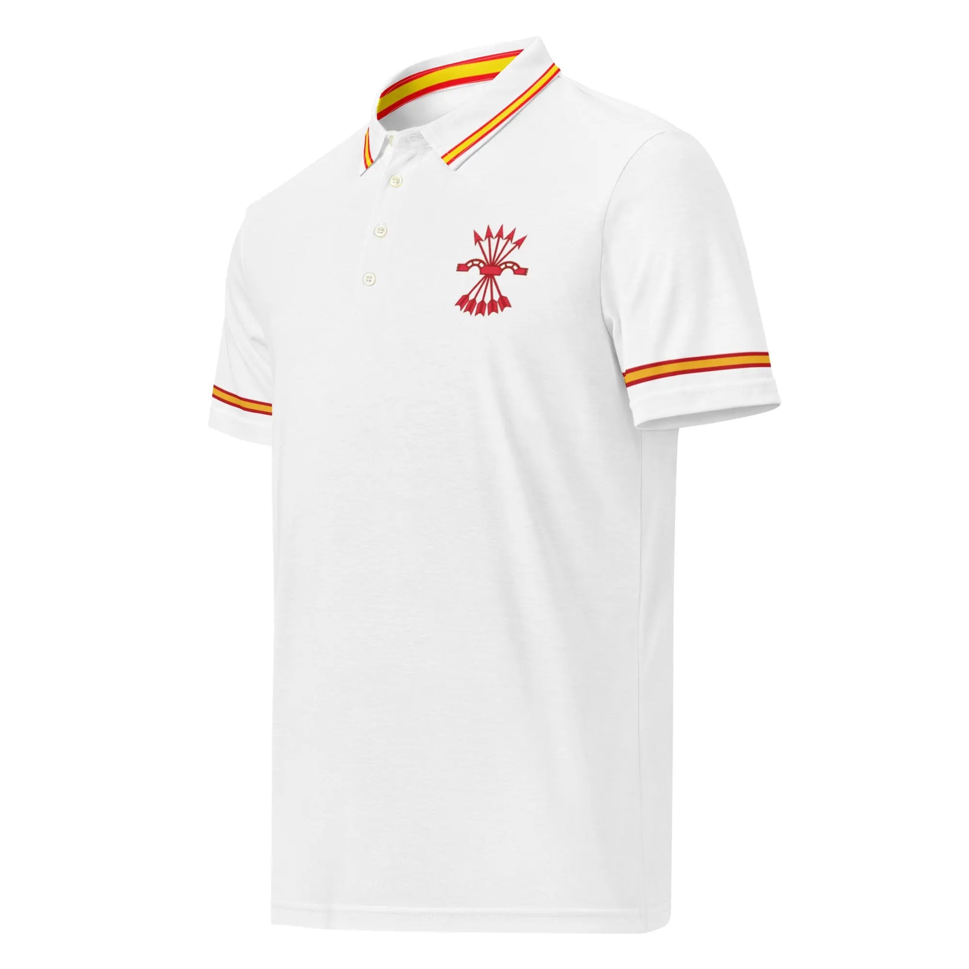 Comprar Polo ajustado para hombre Falange Española La Flamenca de Borgoña, Bandera de España, Cruz de Borgoña, Patricia Muñoz, VOX