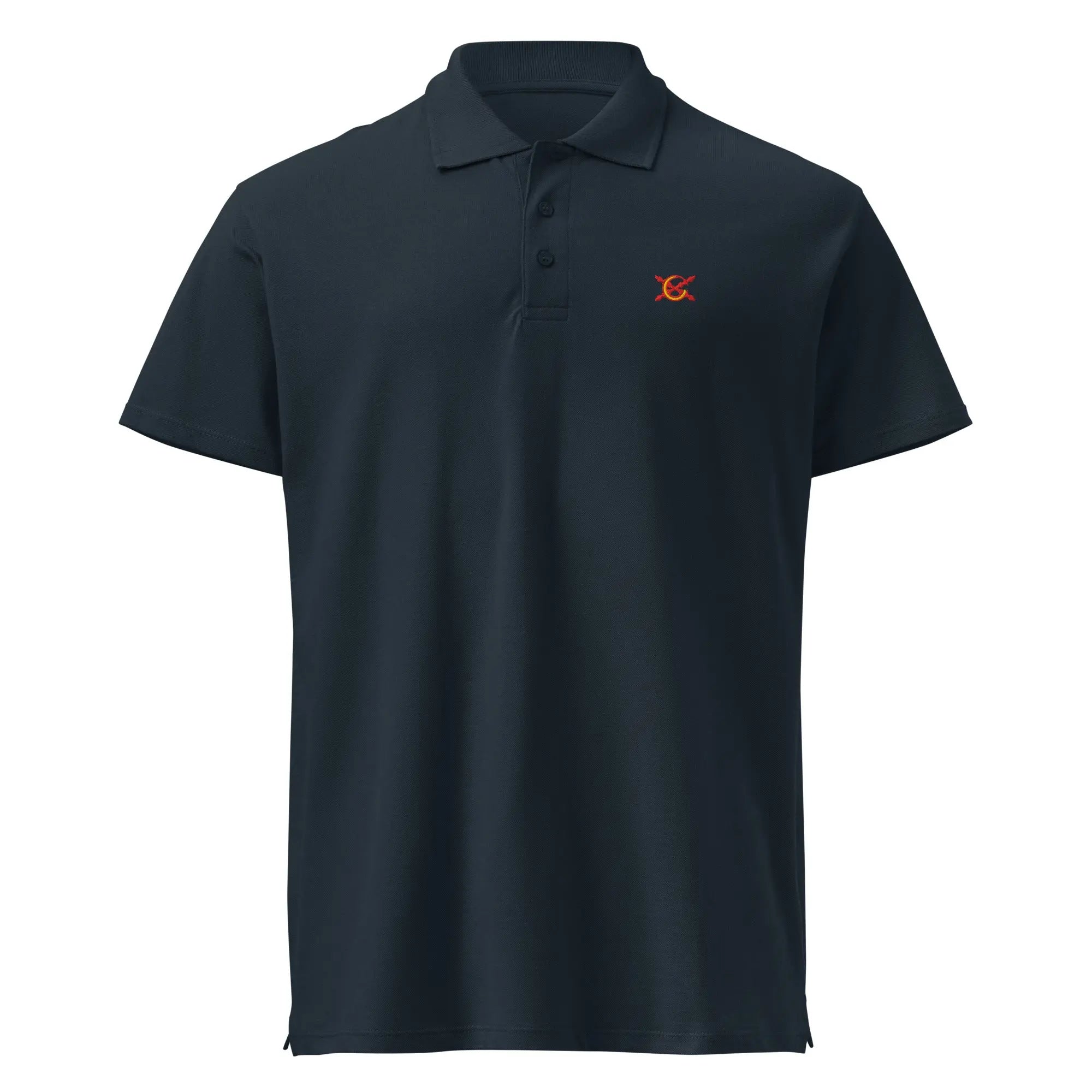 Comprar Polo de piqué premium La Flamenca de Borgoña, Bandera de España, Cruz de Borgoña, Patricia Muñoz, VOX