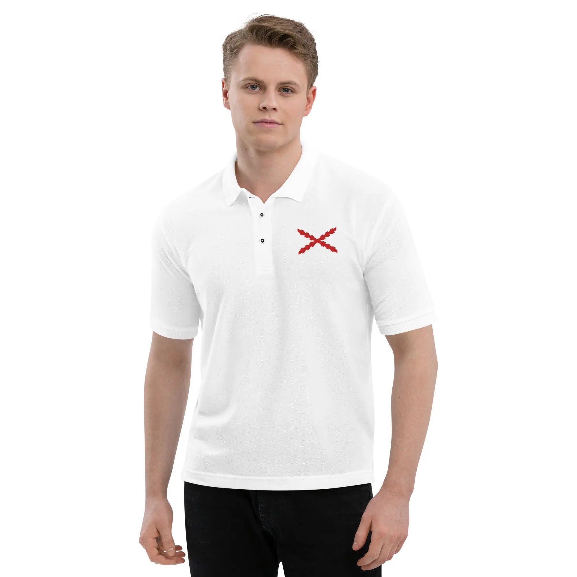 Comprar Polo para hombre premium Cruz de Borgoña La Flamenca de Borgoña Bandera España