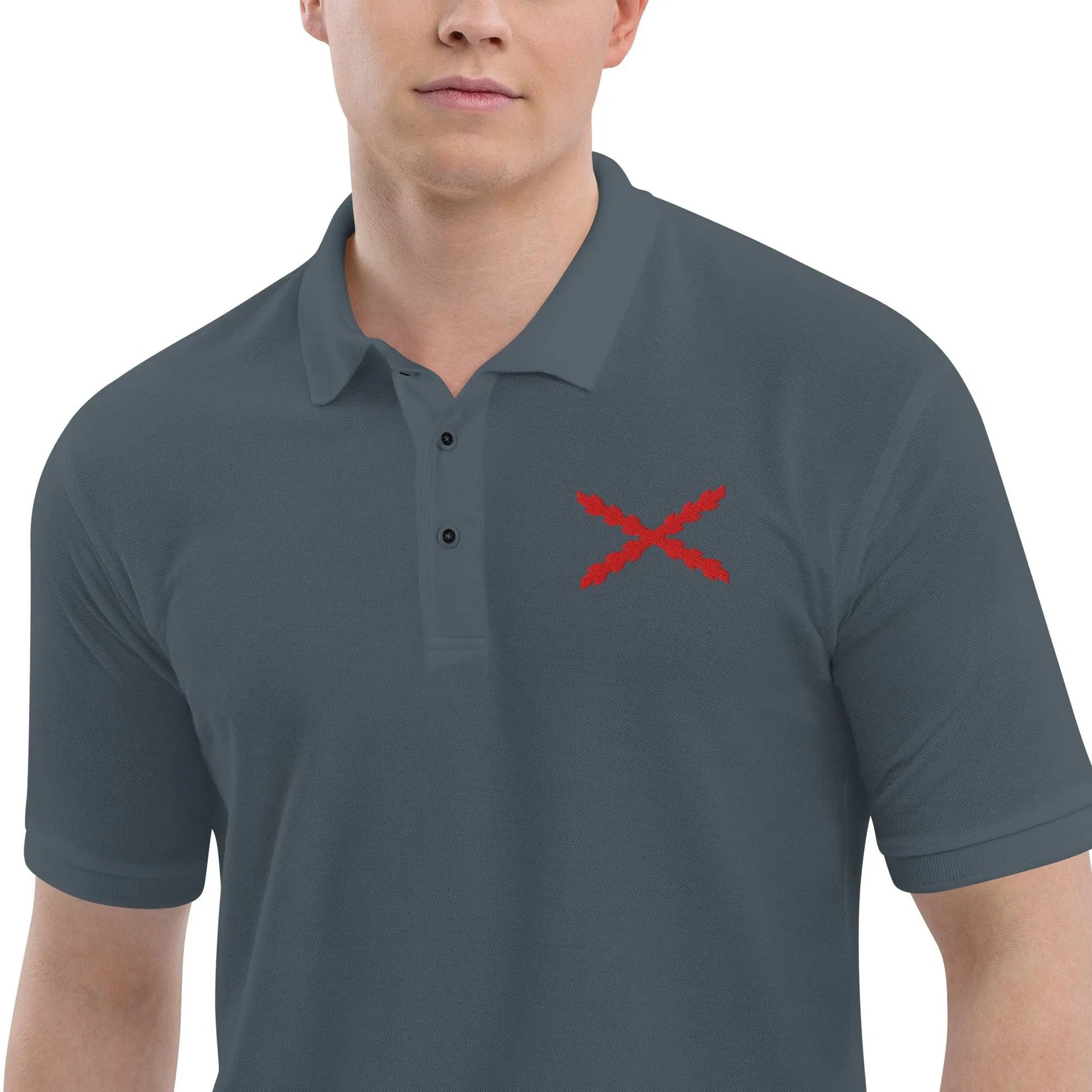 Comprar Polo para hombre premium Cruz de Borgoña La Flamenca de Borgoña Bandera España