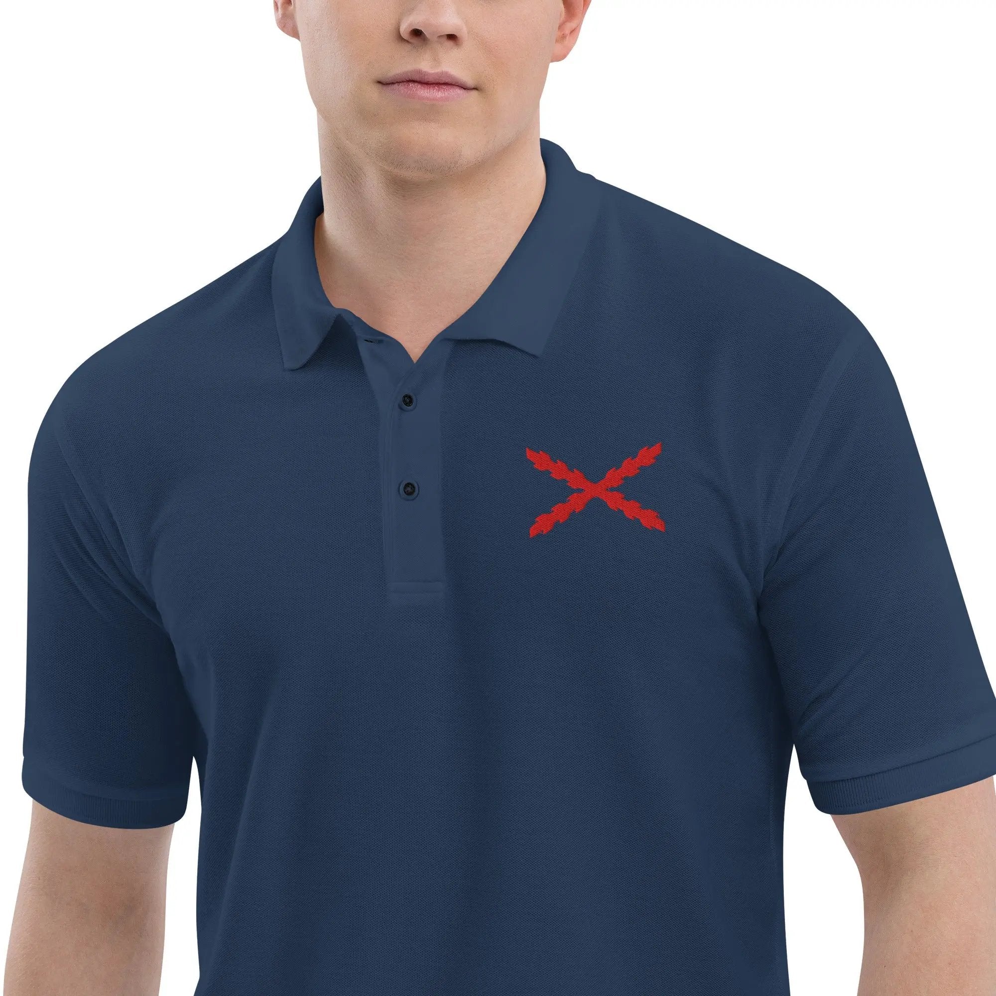 Comprar Polo para hombre premium Cruz de Borgoña La Flamenca de Borgoña Bandera España