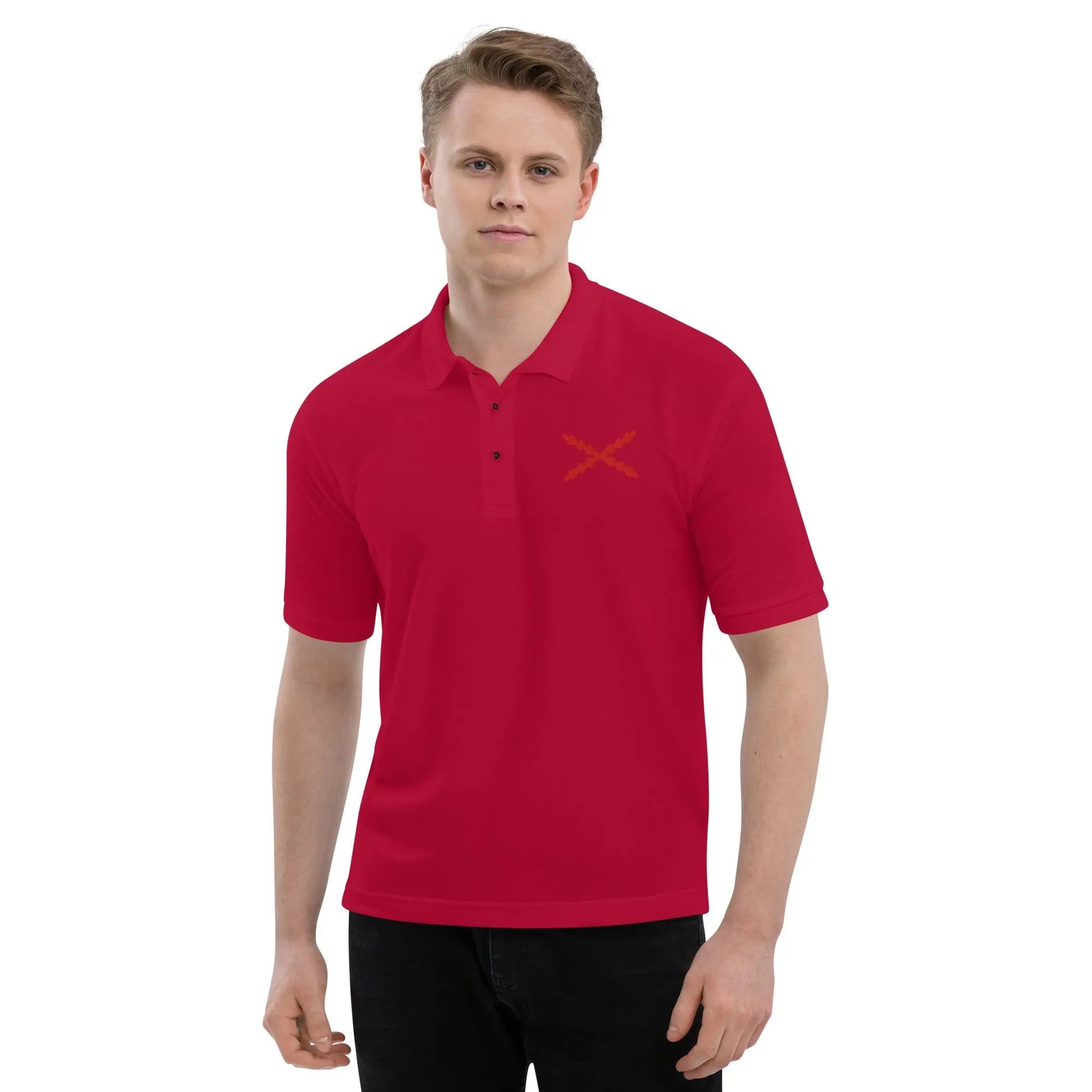 Comprar Polo para hombre premium Cruz de Borgoña La Flamenca de Borgoña Bandera España