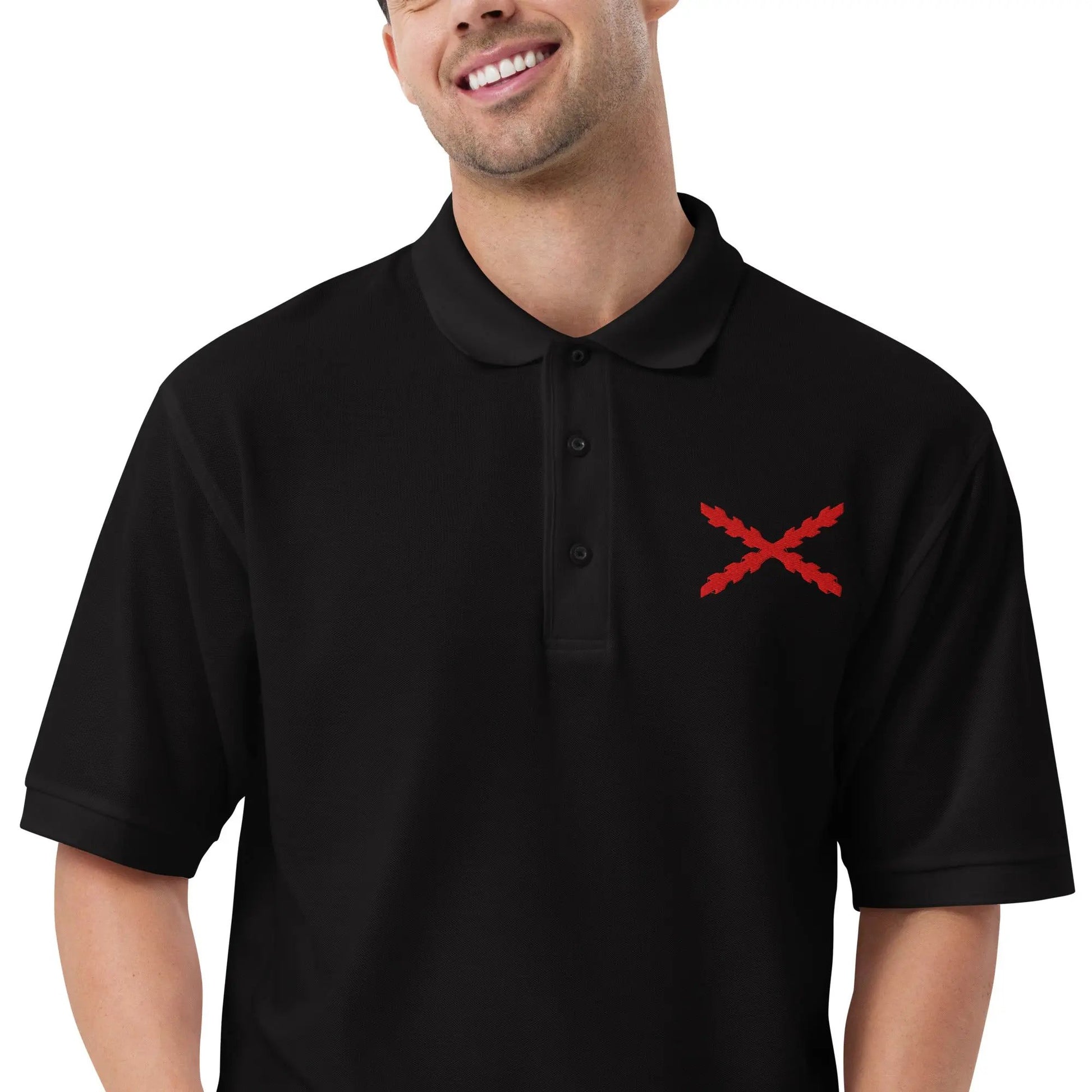 Comprar Polo para hombre premium Cruz de Borgoña La Flamenca de Borgoña Bandera España