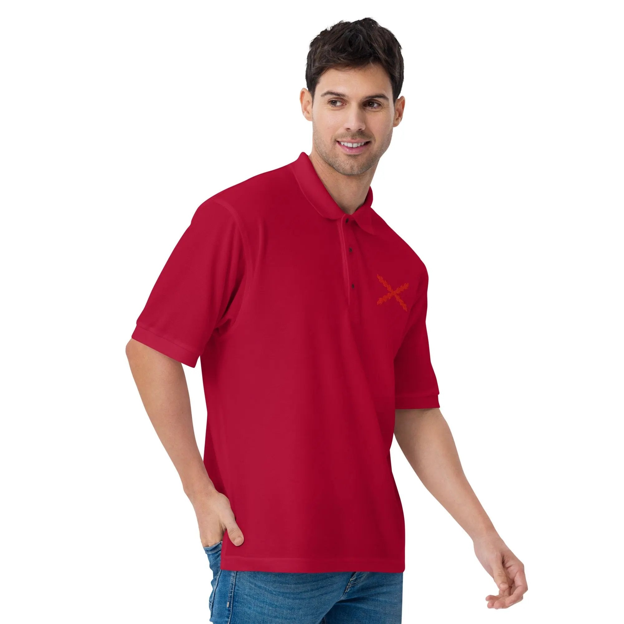 Comprar Polo para hombre premium Cruz de Borgoña La Flamenca de Borgoña Bandera España