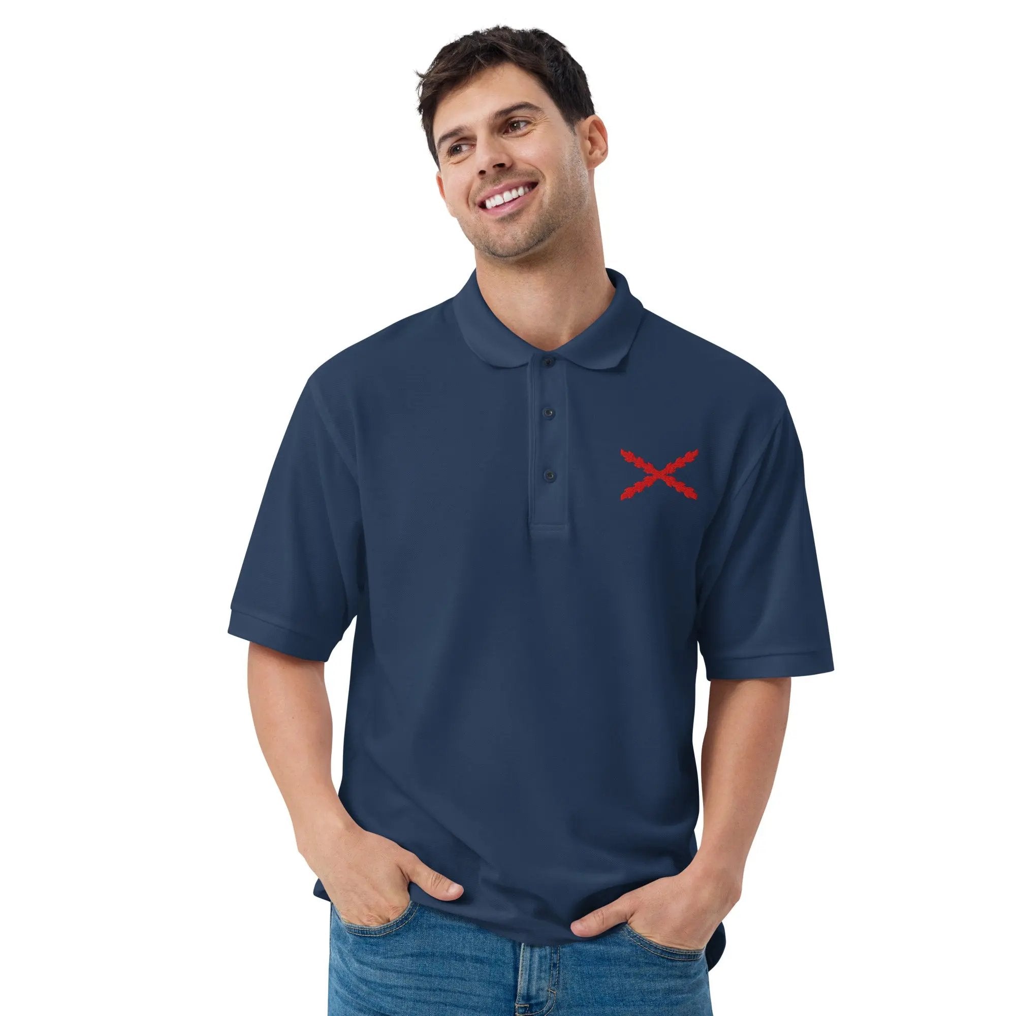 Comprar Polo para hombre premium Cruz de Borgoña La Flamenca de Borgoña Bandera España