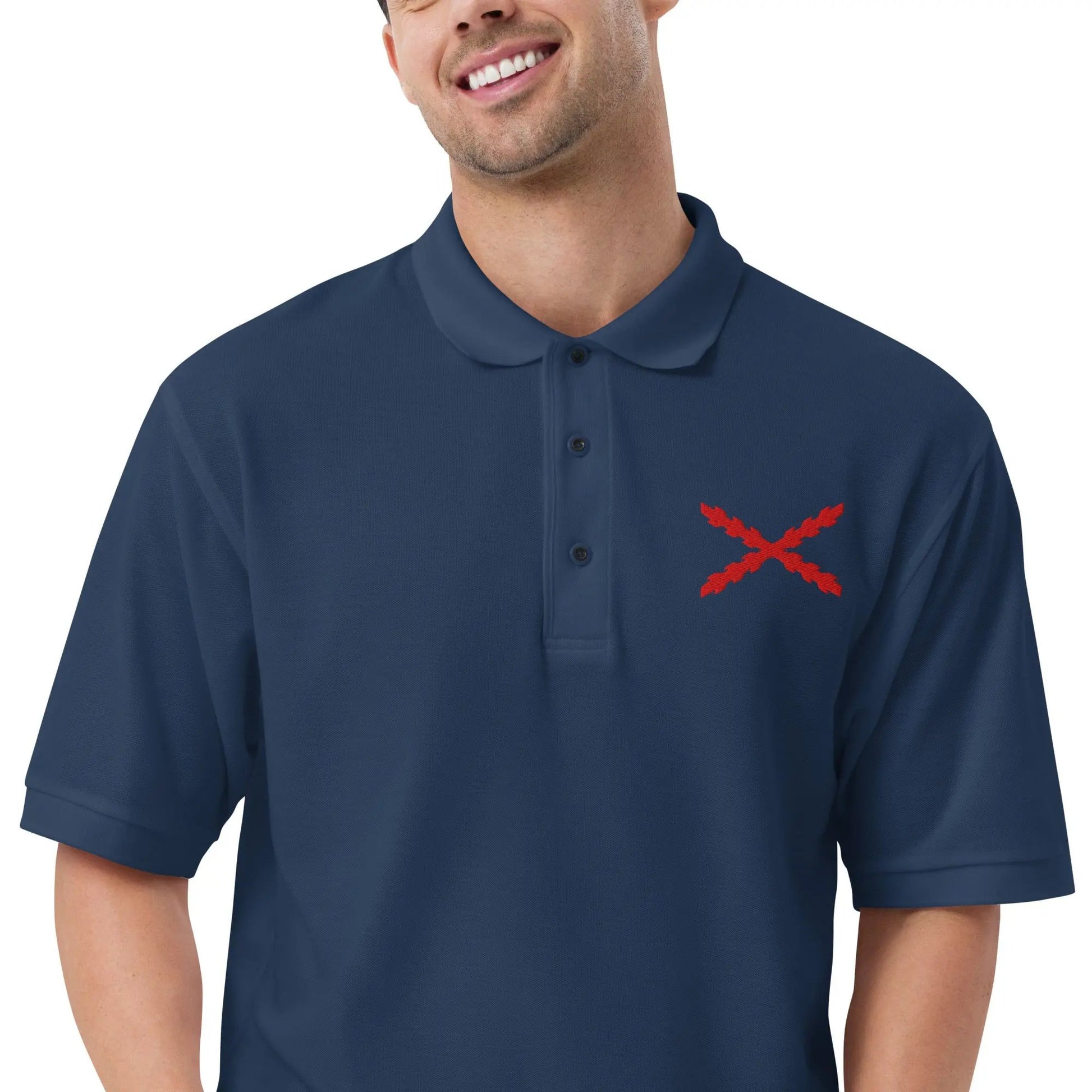 Comprar Polo para hombre premium Cruz de Borgoña La Flamenca de Borgoña Bandera España