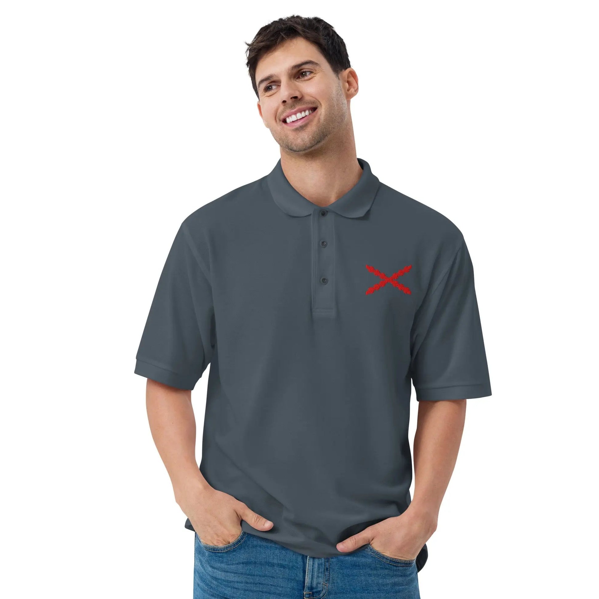 Comprar Polo para hombre premium Cruz de Borgoña La Flamenca de Borgoña Bandera España