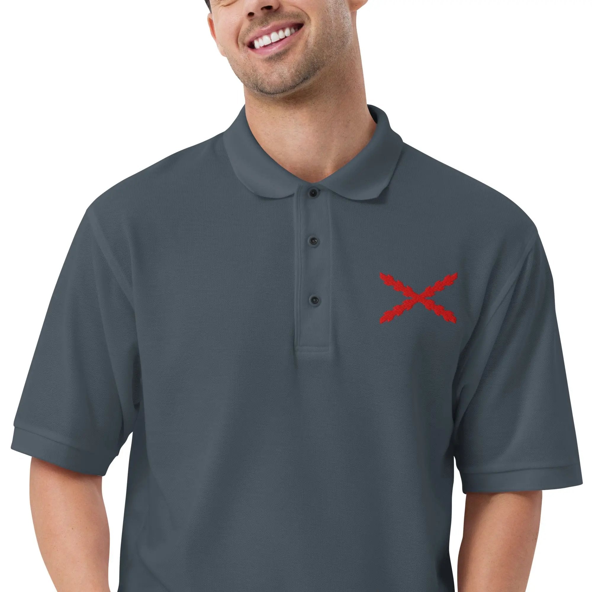 Comprar Polo para hombre premium Cruz de Borgoña La Flamenca de Borgoña Bandera España