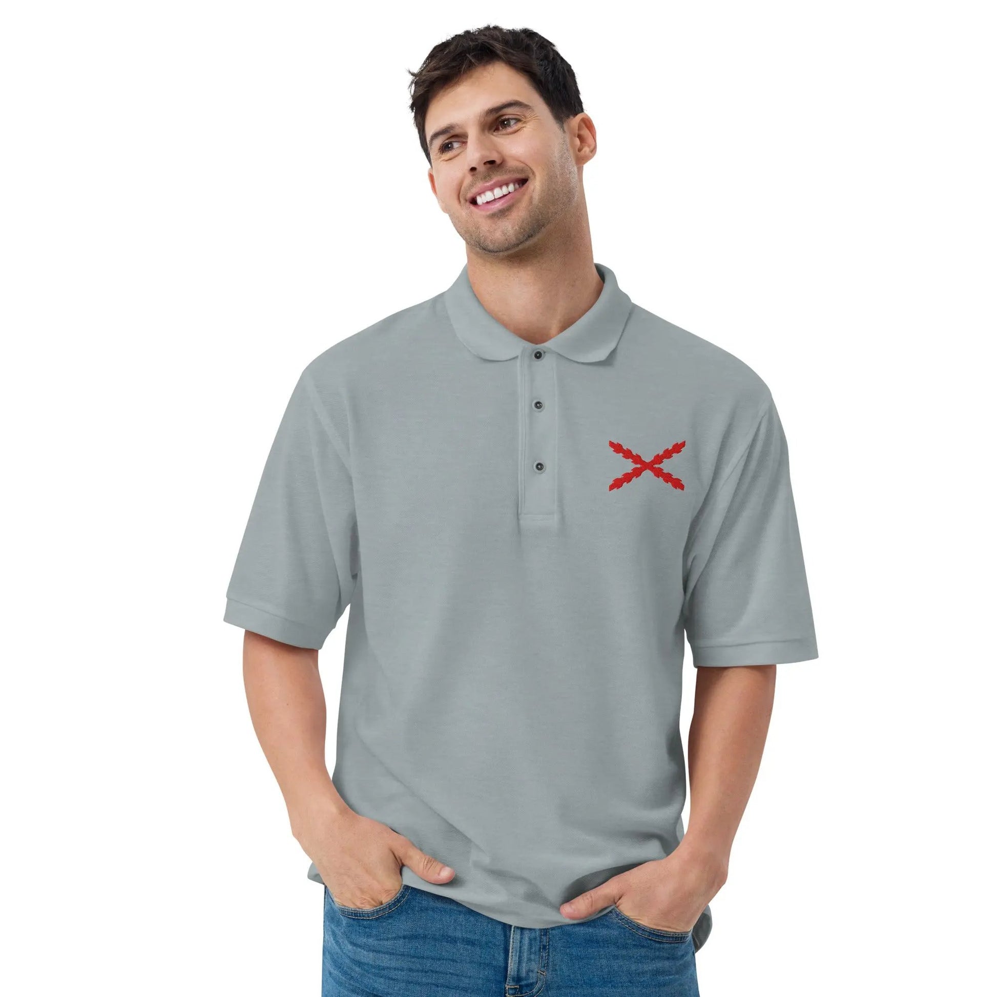 Comprar Polo para hombre premium Cruz de Borgoña La Flamenca de Borgoña Bandera España