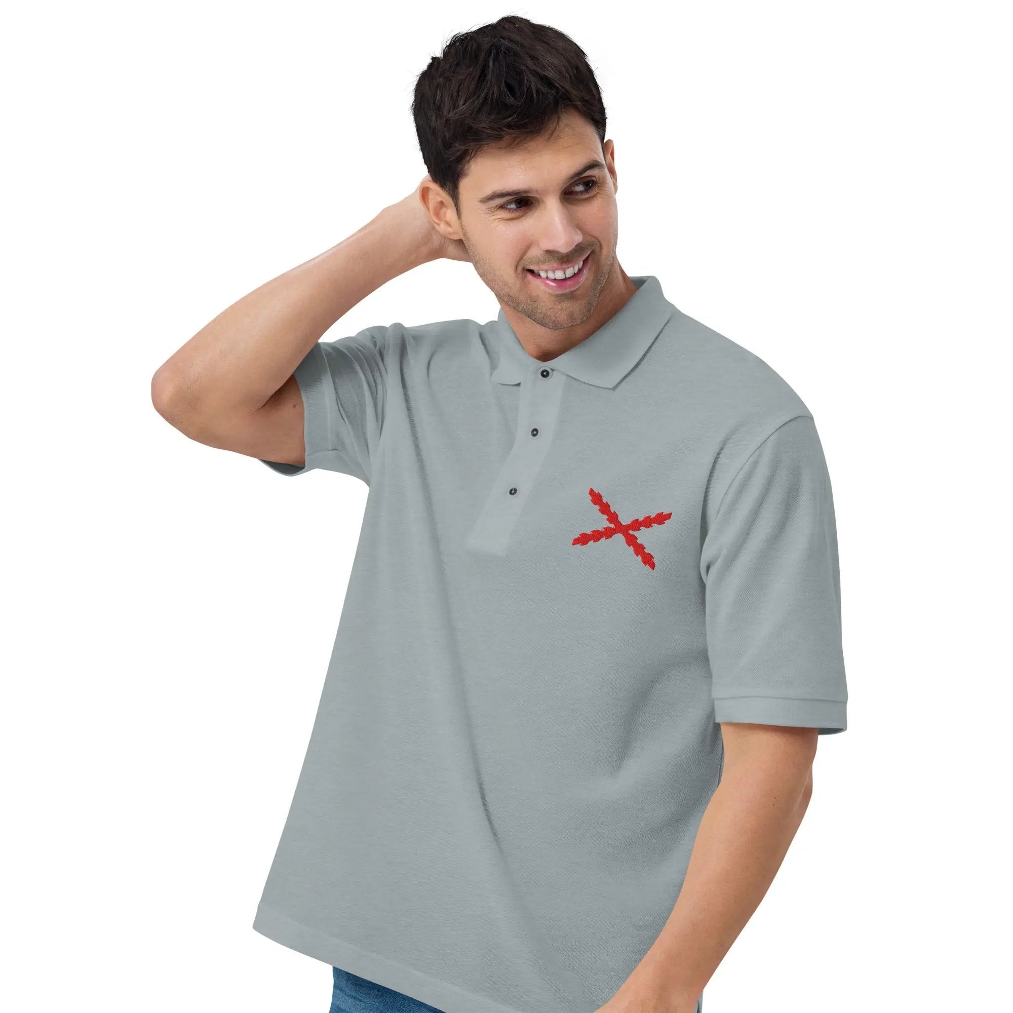 Comprar Polo para hombre premium Cruz de Borgoña La Flamenca de Borgoña Bandera España