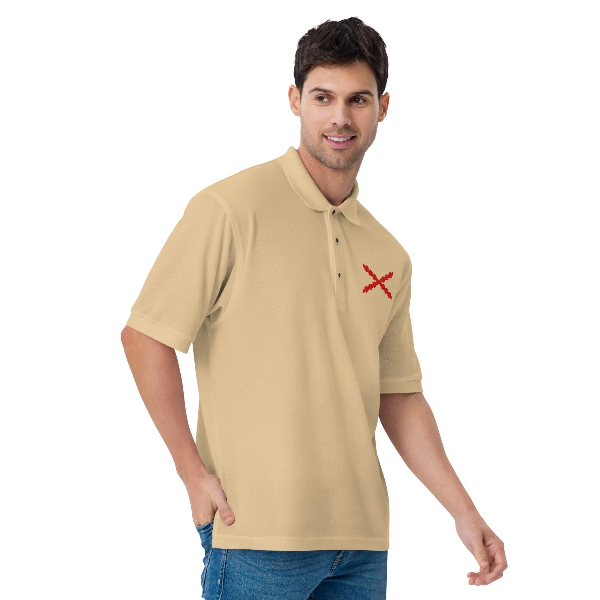 Comprar Polo para hombre premium Cruz de Borgoña La Flamenca de Borgoña Bandera España
