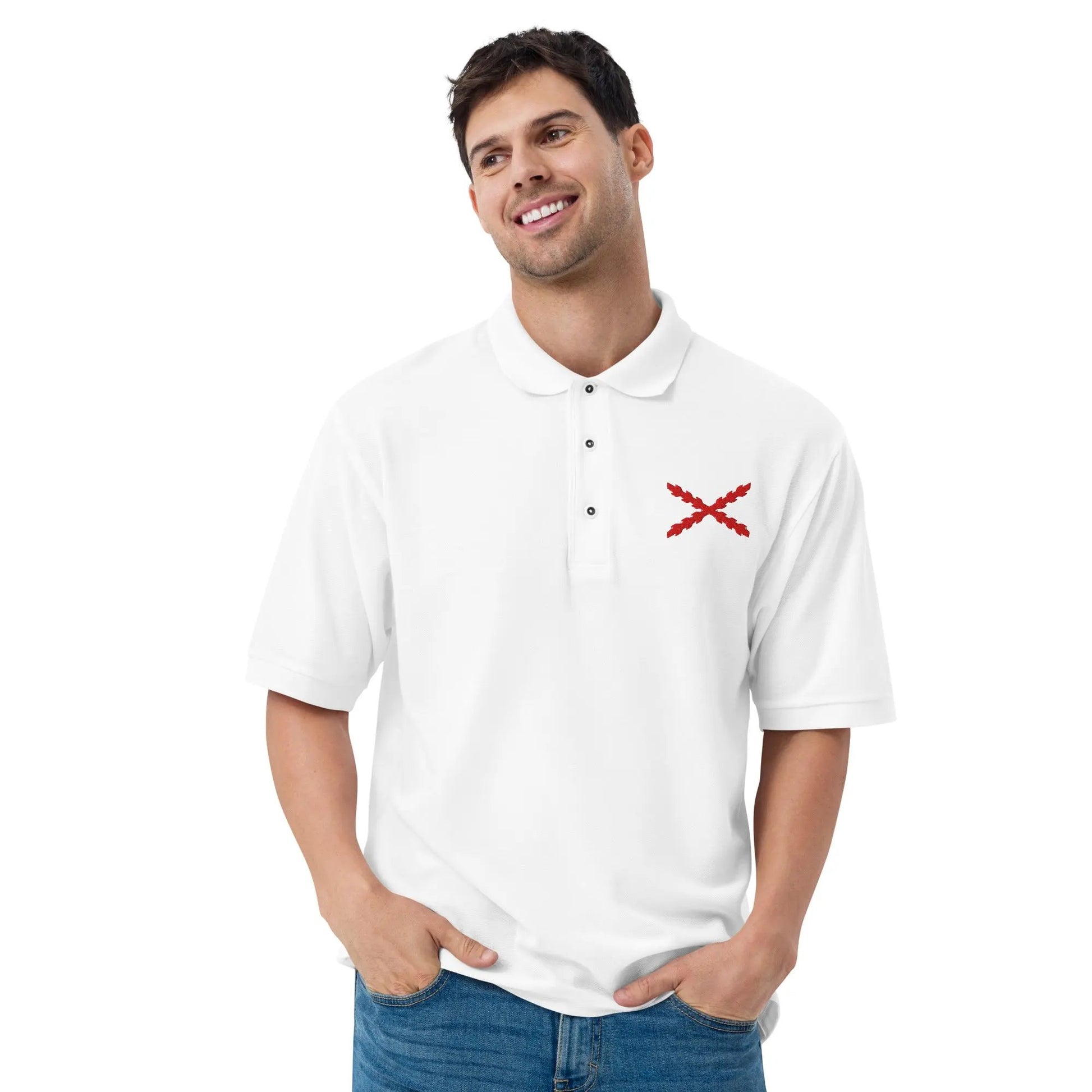 Comprar Polo para hombre premium Cruz de Borgoña La Flamenca de Borgoña Bandera España