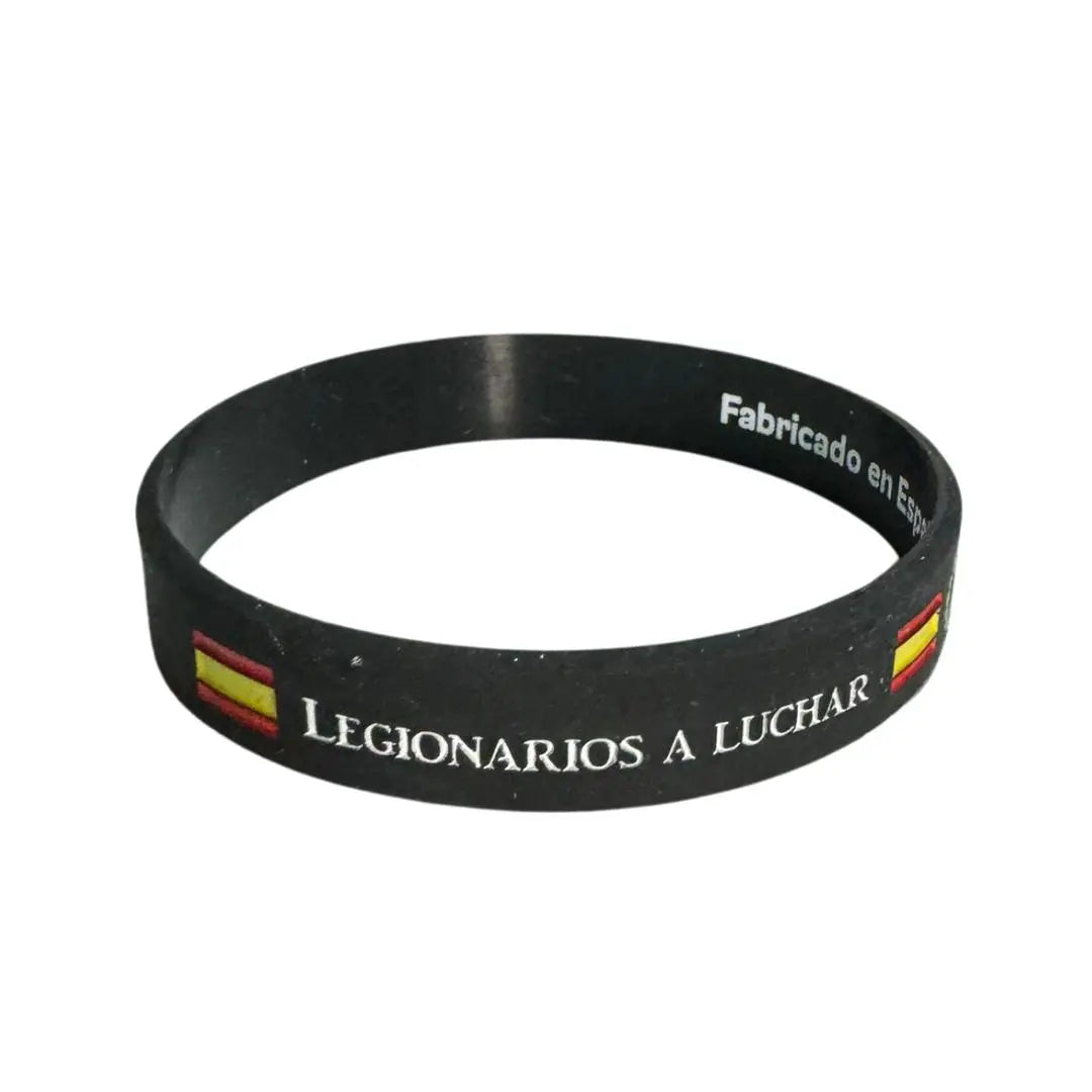 Comprar Pulsera Legión Española de silicona negra Bandera España La Flamenca de Borgoña Patricia Muñoz VOX