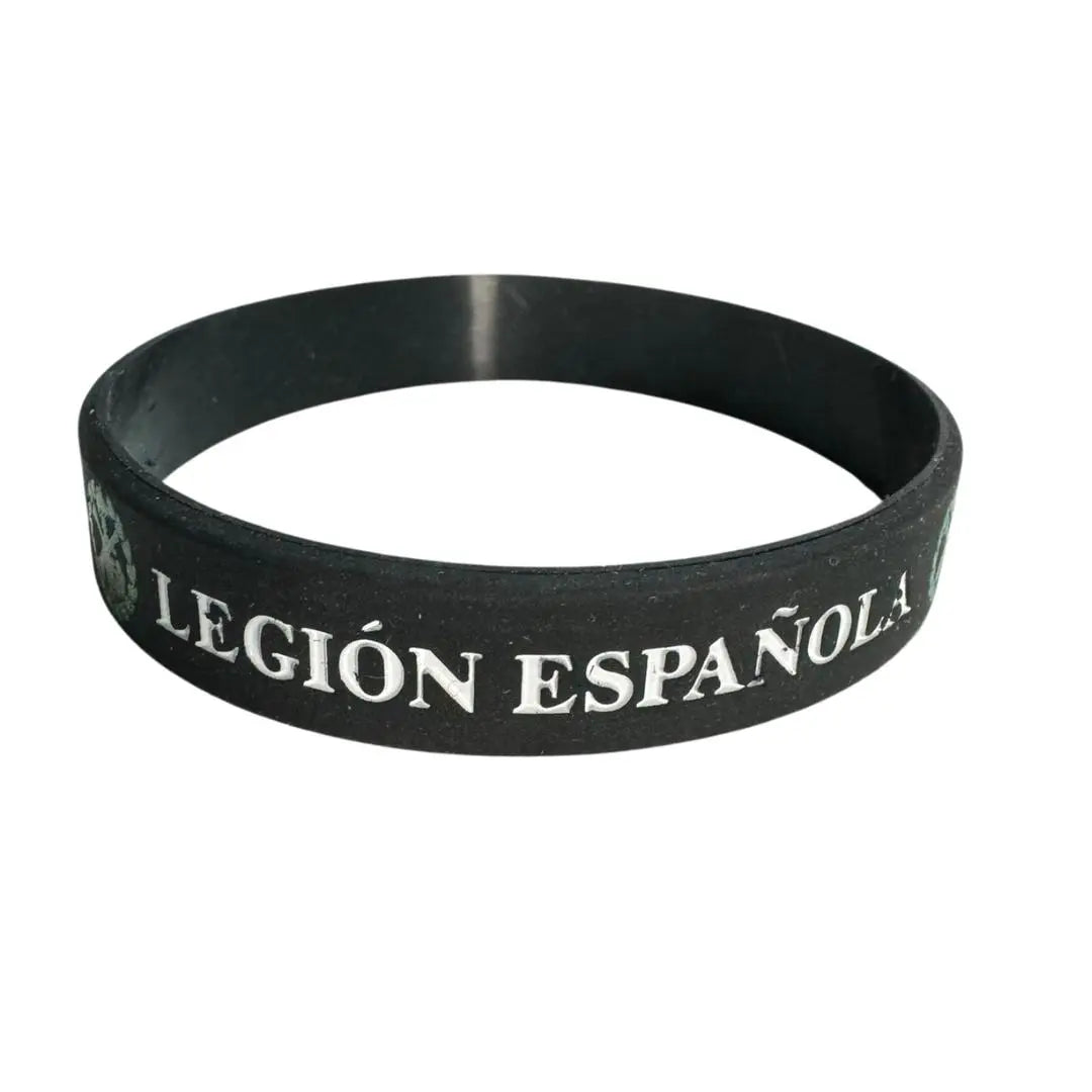 Comprar Pulsera Legión Española de silicona negra Bandera España La Flamenca de Borgoña Patricia Muñoz VOX