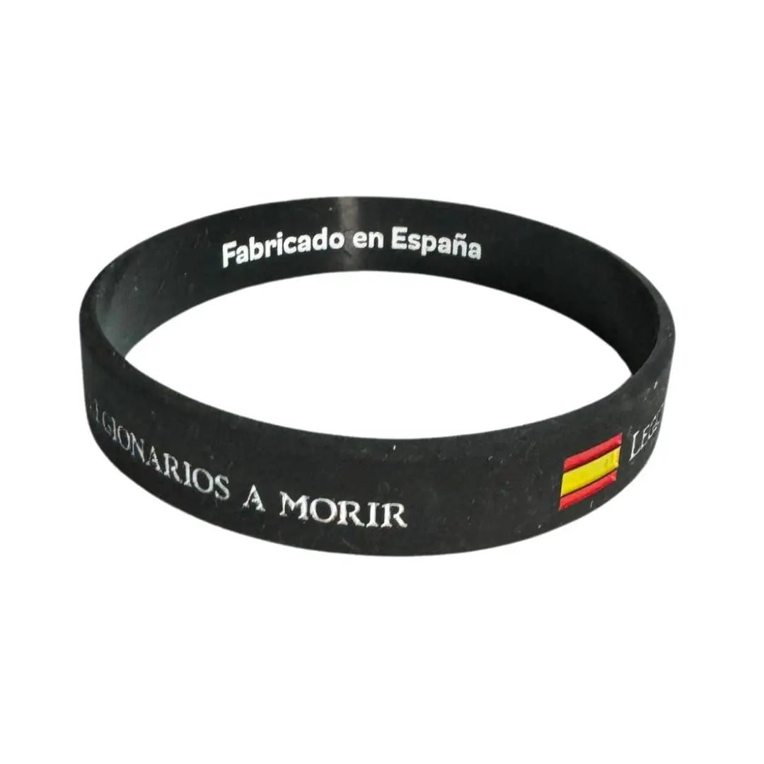 Comprar Pulsera Legión Española de silicona negra Bandera España La Flamenca de Borgoña Patricia Muñoz VOX