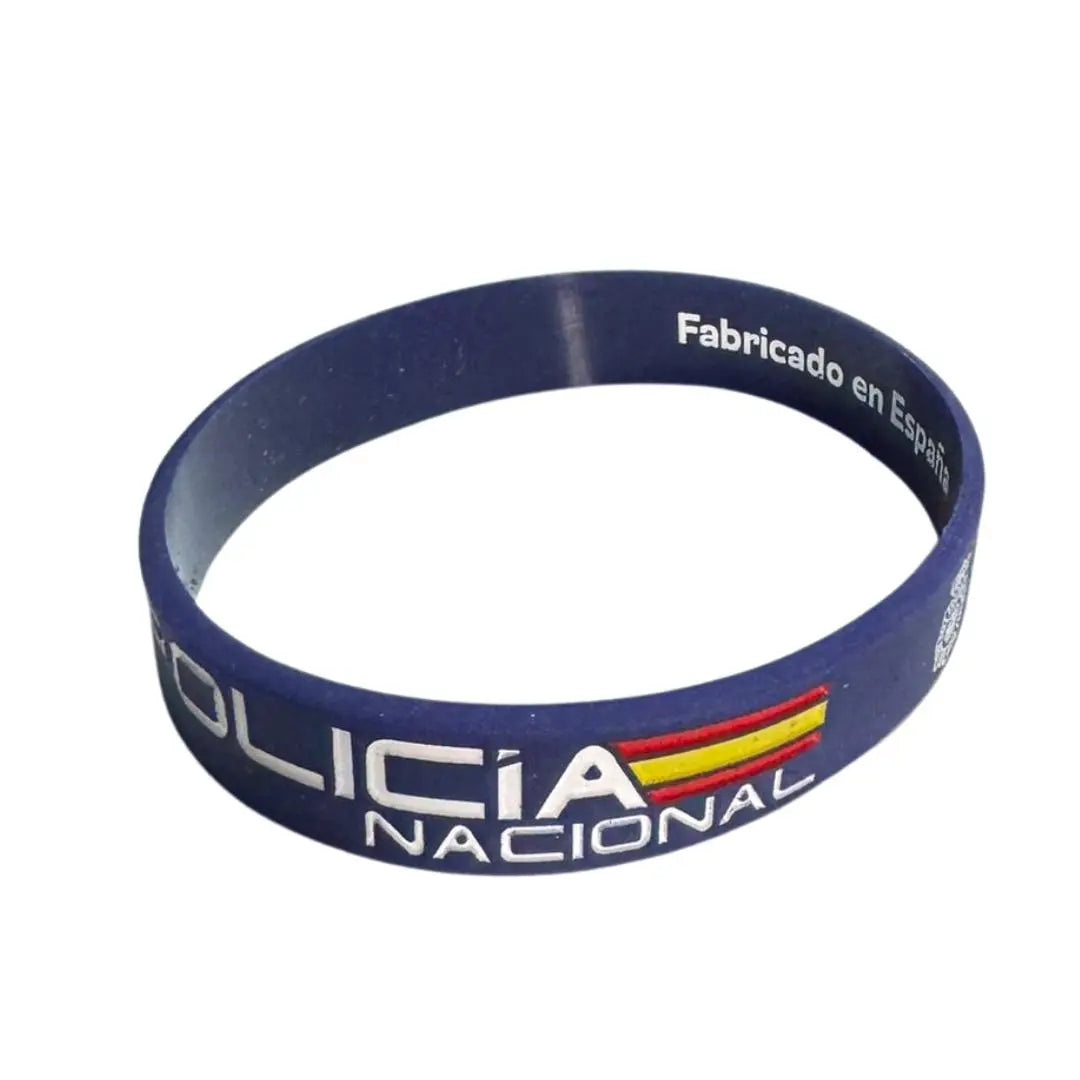 Comprar Pulsera Policía Nacional de silicona azul Bandera España La Flamenca de Borgoña Patricia Muñoz VOX