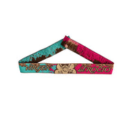 Comprar Pulsera Virgen del Rocío rosa y azul La Flamenca de Borgoña Bandera España