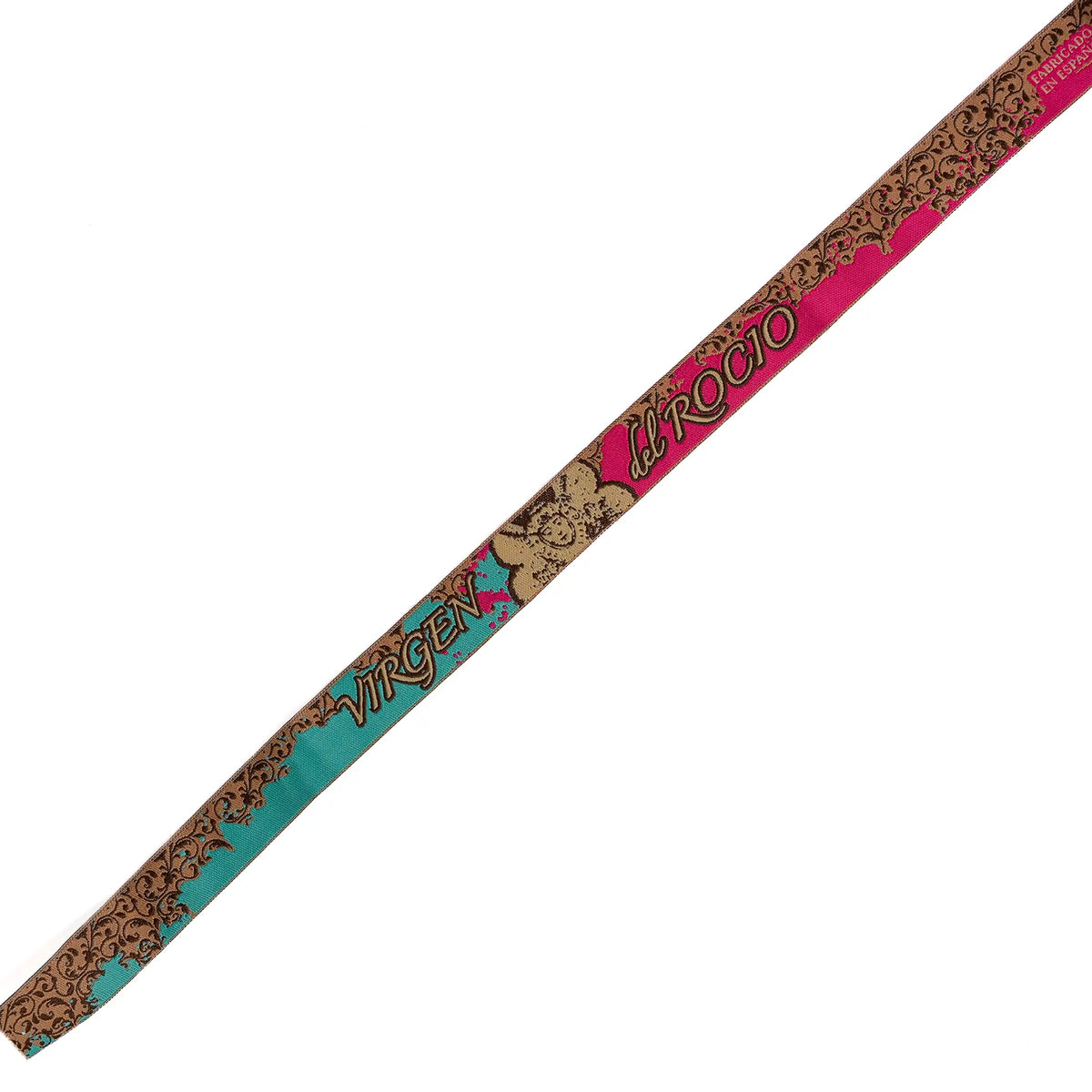 Comprar Pulsera Virgen del Rocío rosa y azul La Flamenca de Borgoña Bandera España