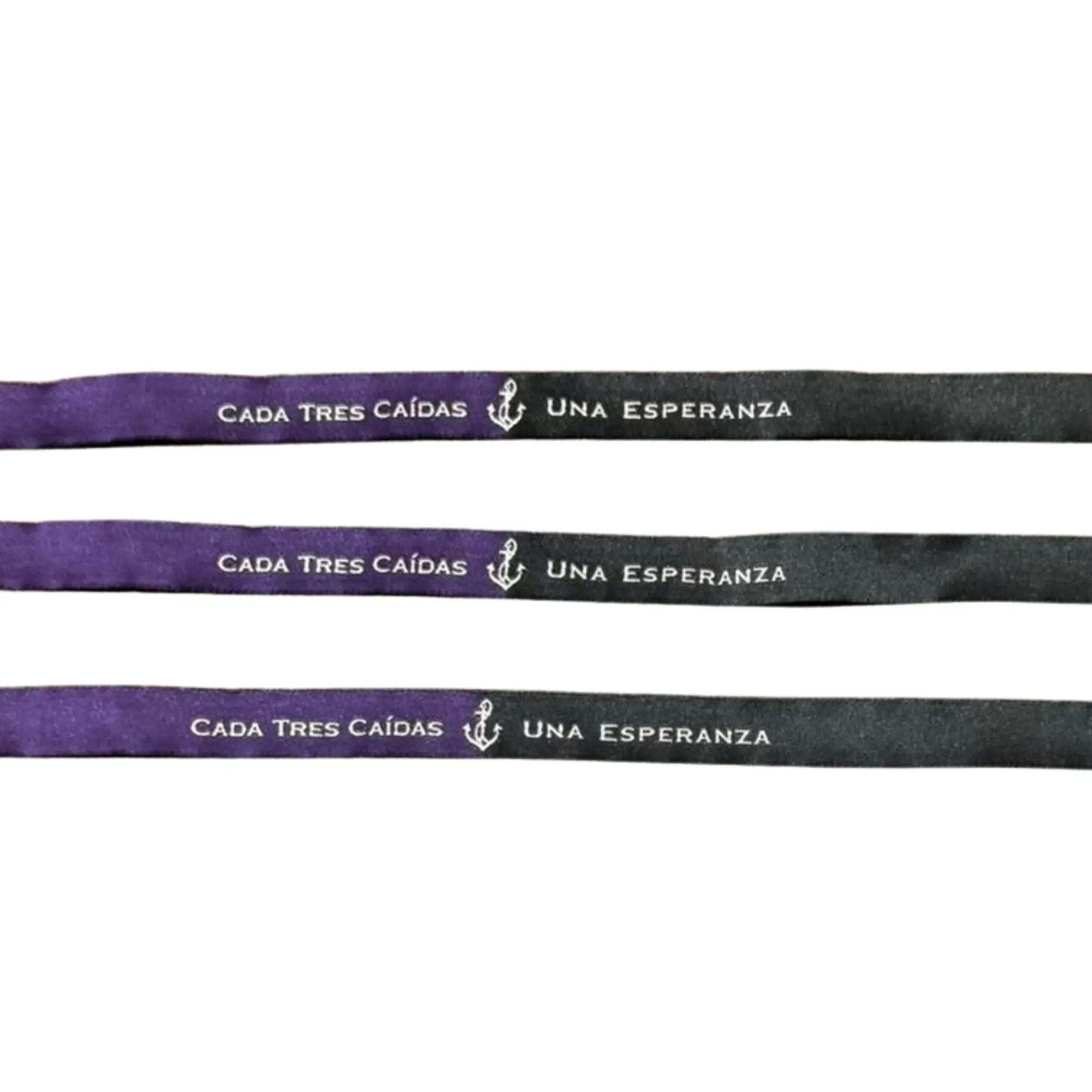 Comprar Pulsera de tela Cada Tres Caídas una Esperanza La Flamenca de Borgoña Bandera España