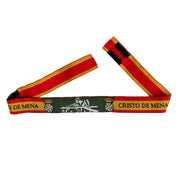 Comprar Pulsera de tela Cristo de Mena La Flamenca de Borgoña Bandera España