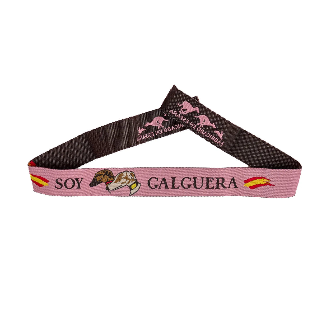 Comprar Pulsera de tela Soy Galguera La Flamenca de Borgoña Bandera España