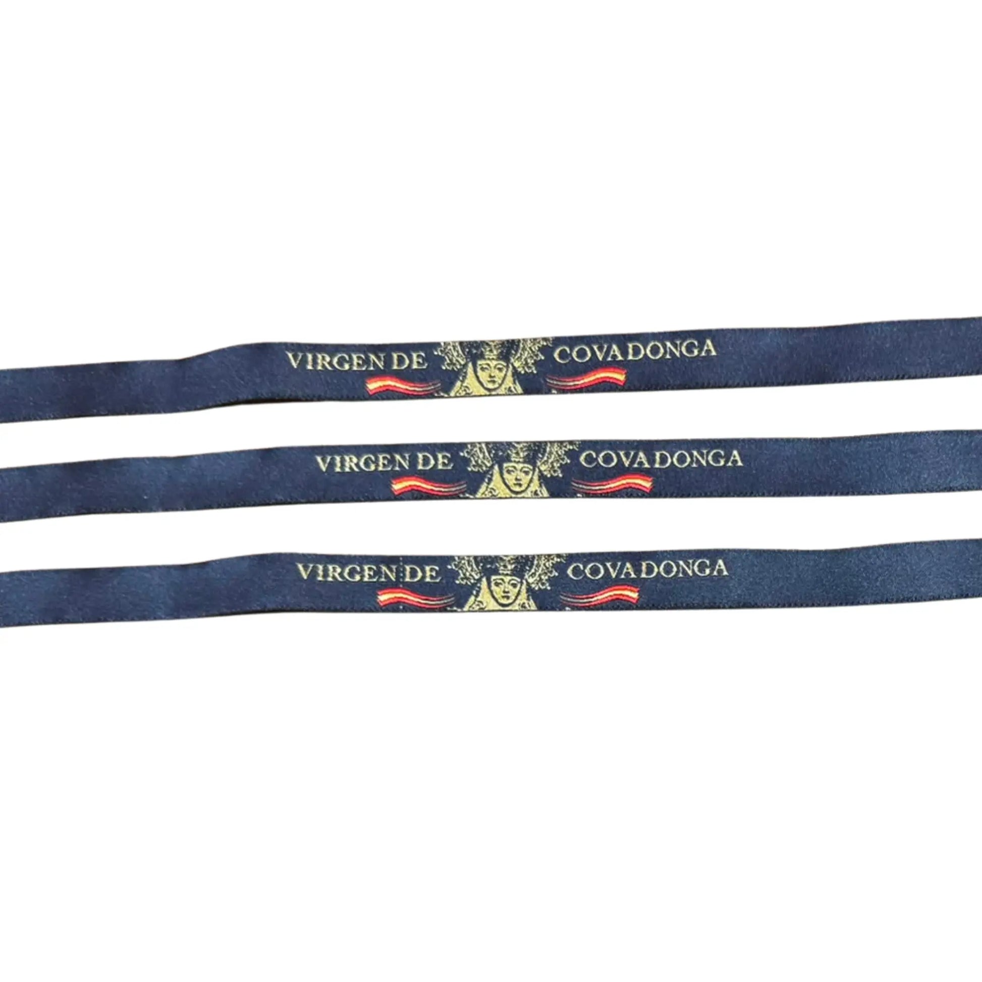 Comprar Pulsera de tela Virgen de Covadonga azul marino La Flamenca de Borgoña Bandera España