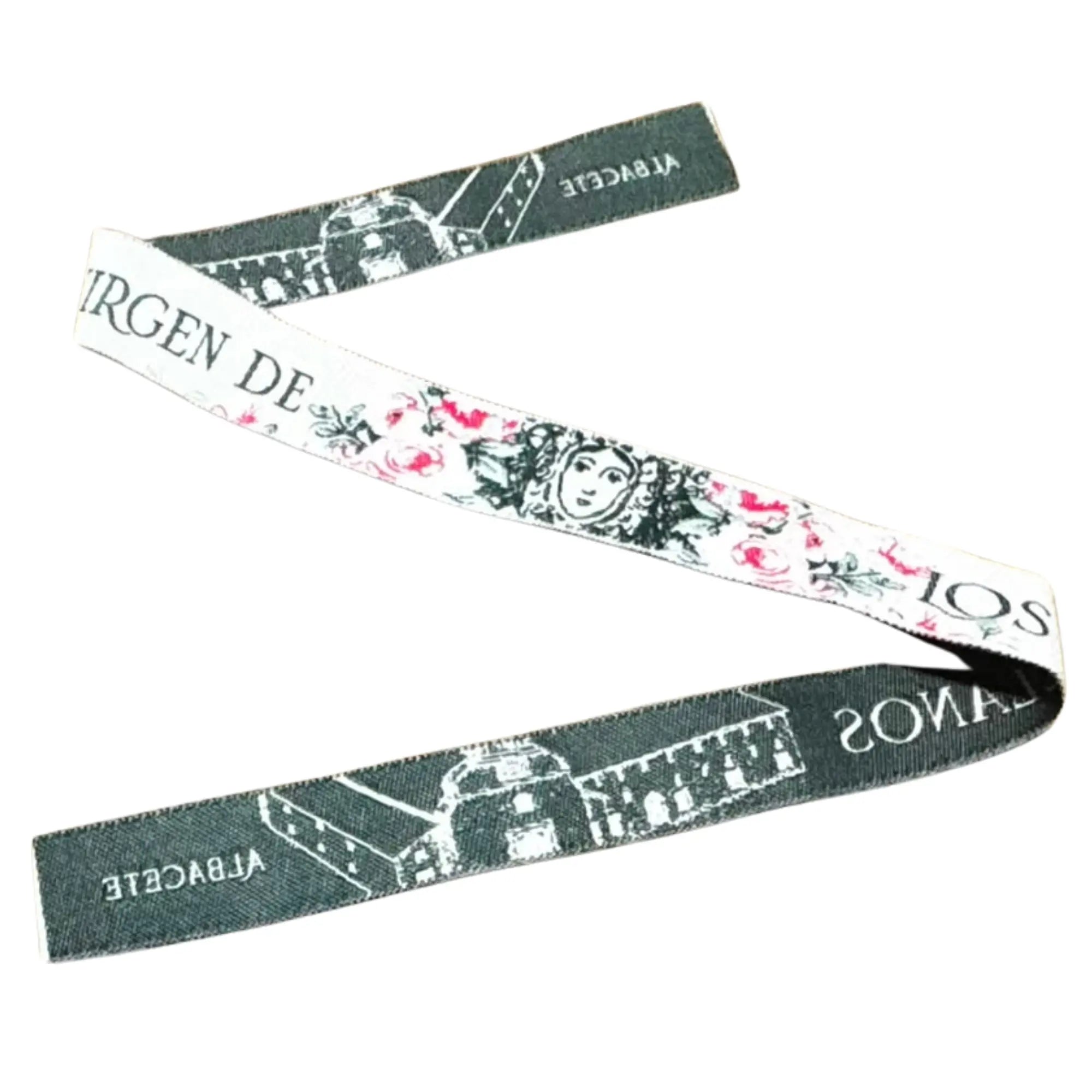 Comprar Pulsera de tela Virgen de los Llanos de Albacete La Flamenca de Borgoña Bandera España