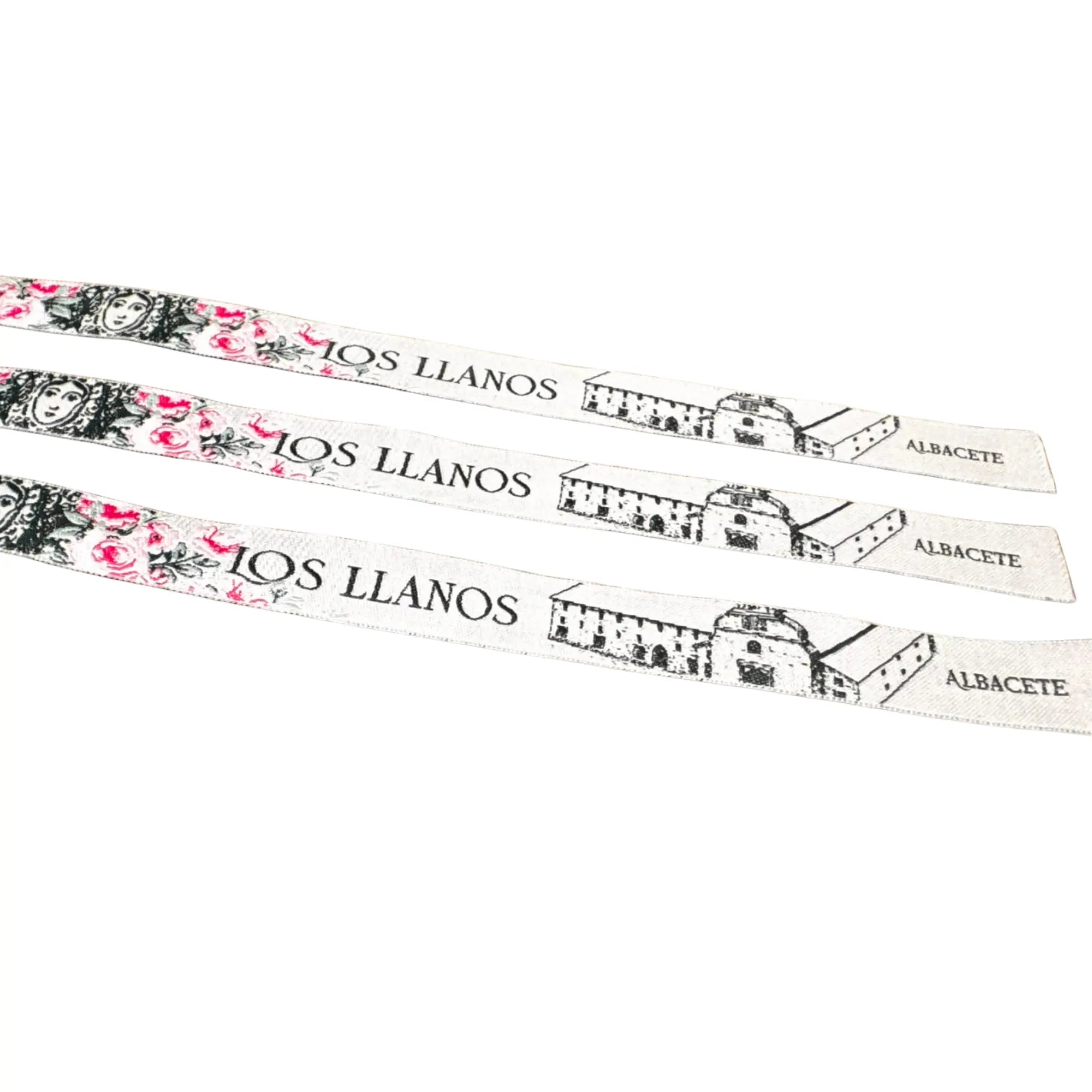 Comprar Pulsera de tela Virgen de los Llanos de Albacete La Flamenca de Borgoña Bandera España