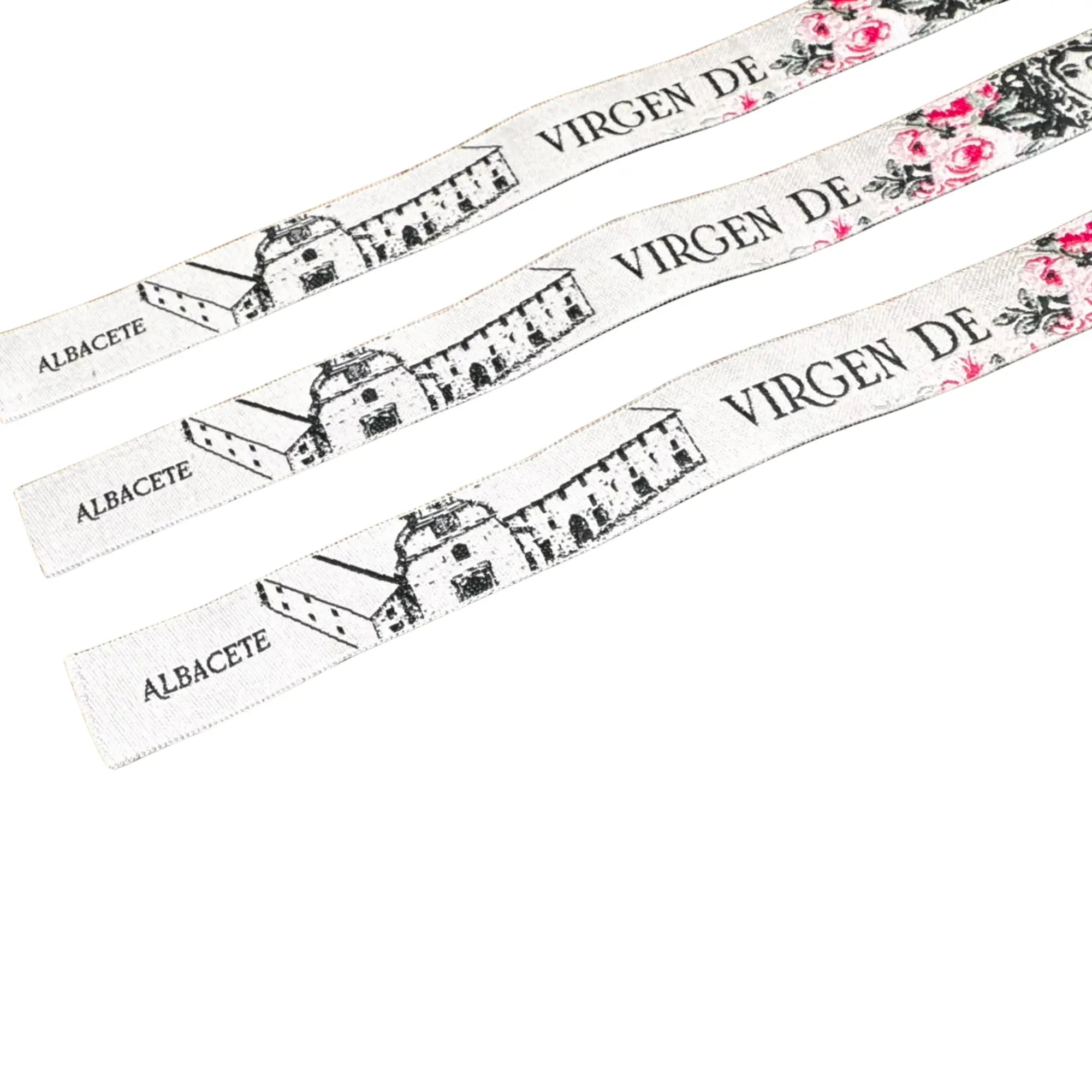 Comprar Pulsera de tela Virgen de los Llanos de Albacete La Flamenca de Borgoña Bandera España