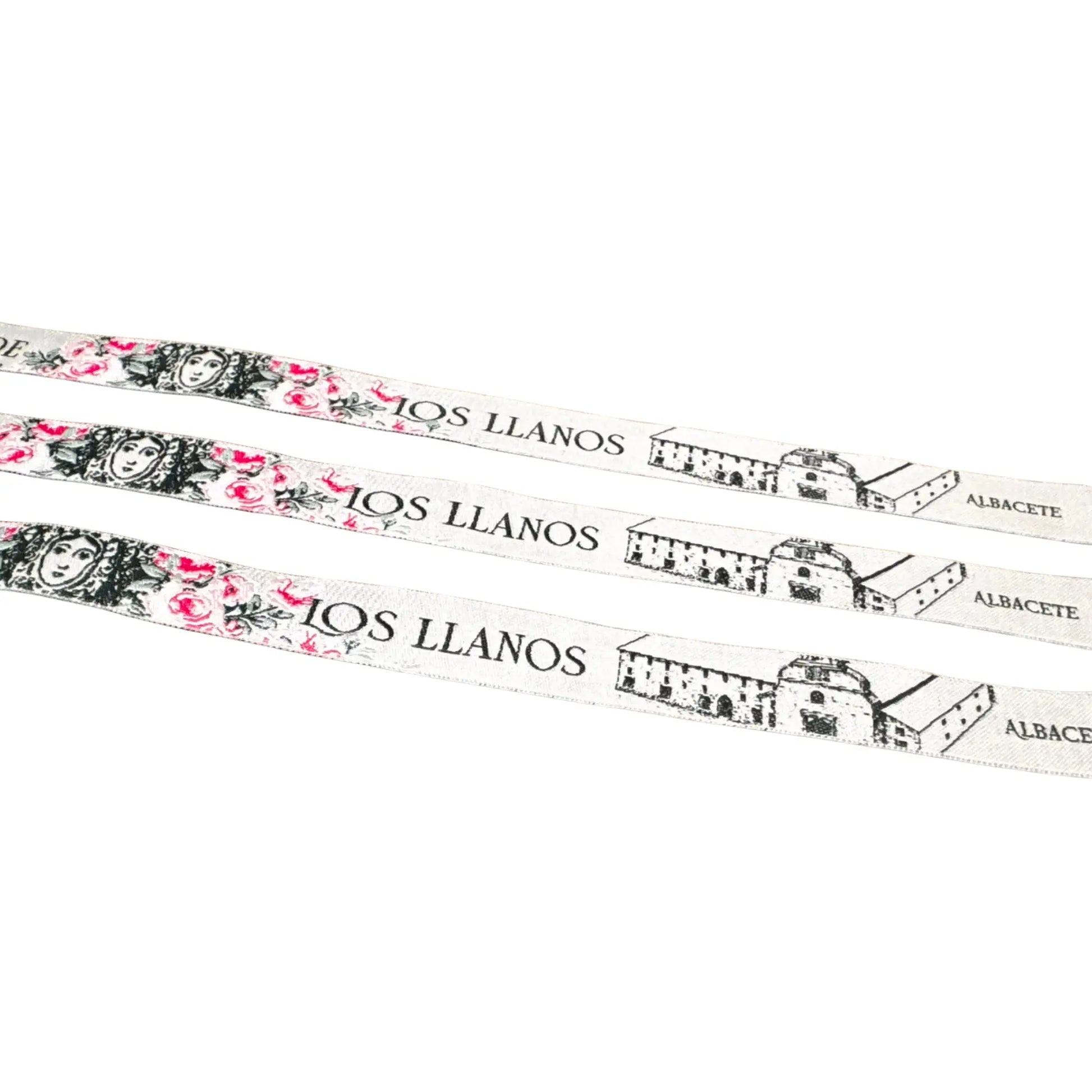Comprar Pulsera de tela Virgen de los Llanos de Albacete La Flamenca de Borgoña Bandera España