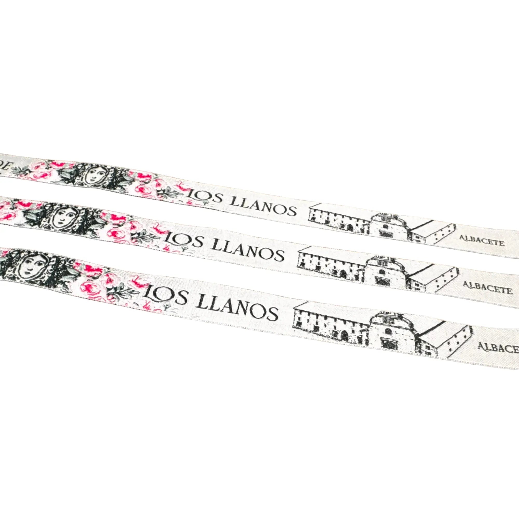 Comprar Pulsera de tela Virgen de los Llanos de Albacete La Flamenca de Borgoña Bandera España