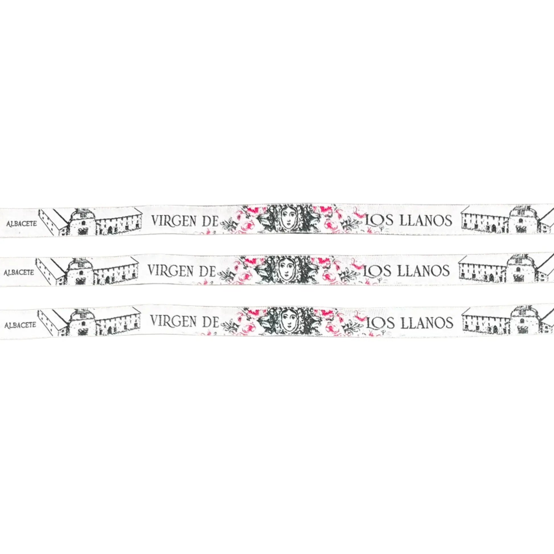 Comprar Pulsera de tela Virgen de los Llanos de Albacete La Flamenca de Borgoña Bandera España