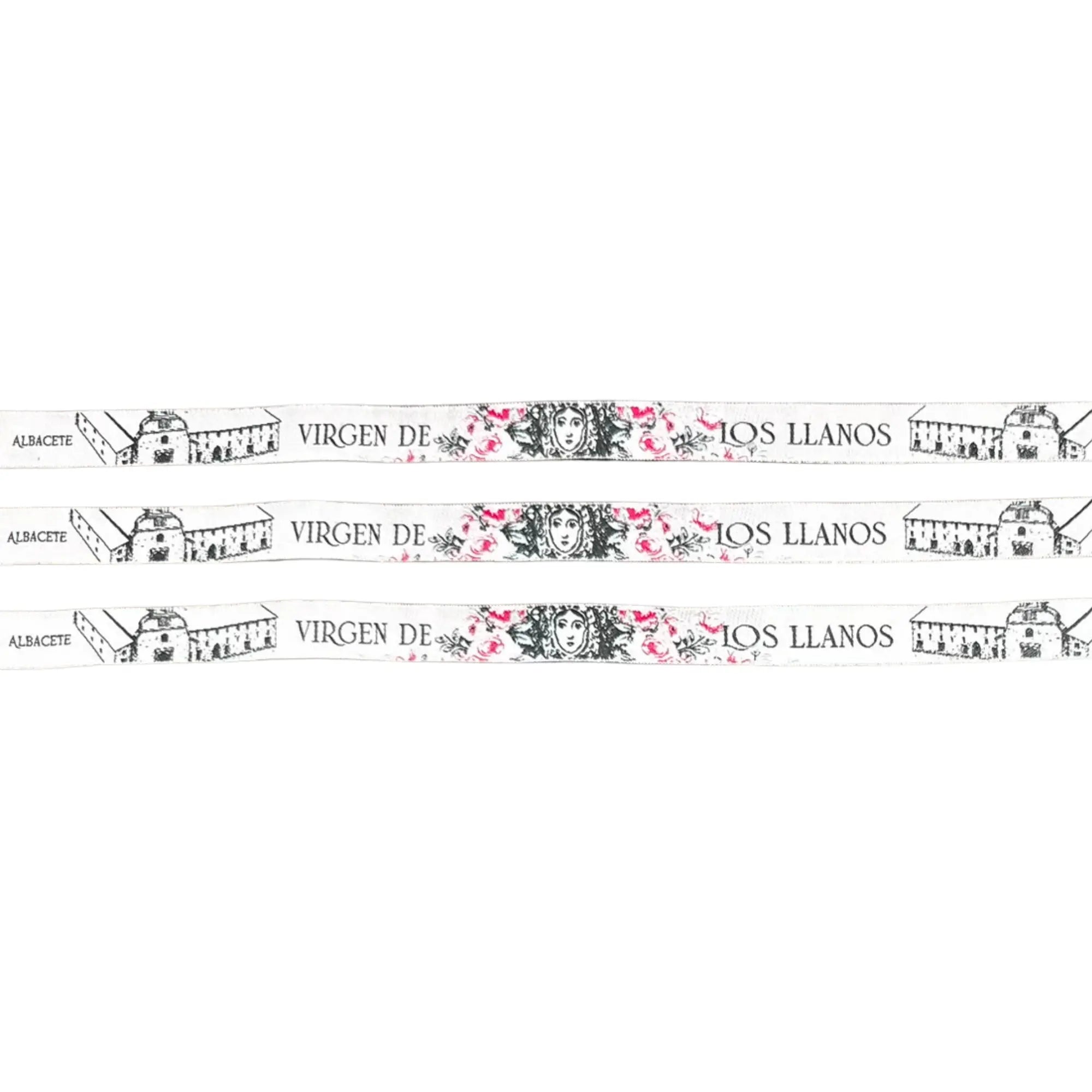 Comprar Pulsera de tela Virgen de los Llanos de Albacete La Flamenca de Borgoña Bandera España