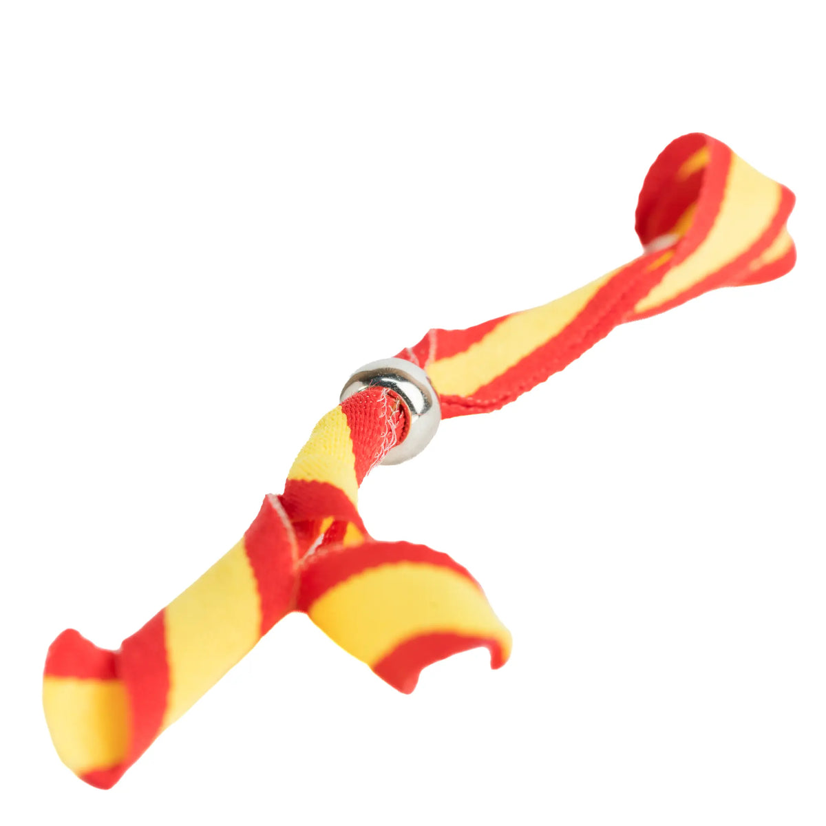 Comprar Pulsera de tela bandera de España con bola plateada · 1,5 cm La Flamenca de Borgoña Bandera España