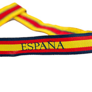 Comprar Pulsera de tela bandera de España con inscripción y perfiles azul marino La Flamenca de Borgoña Bandera España