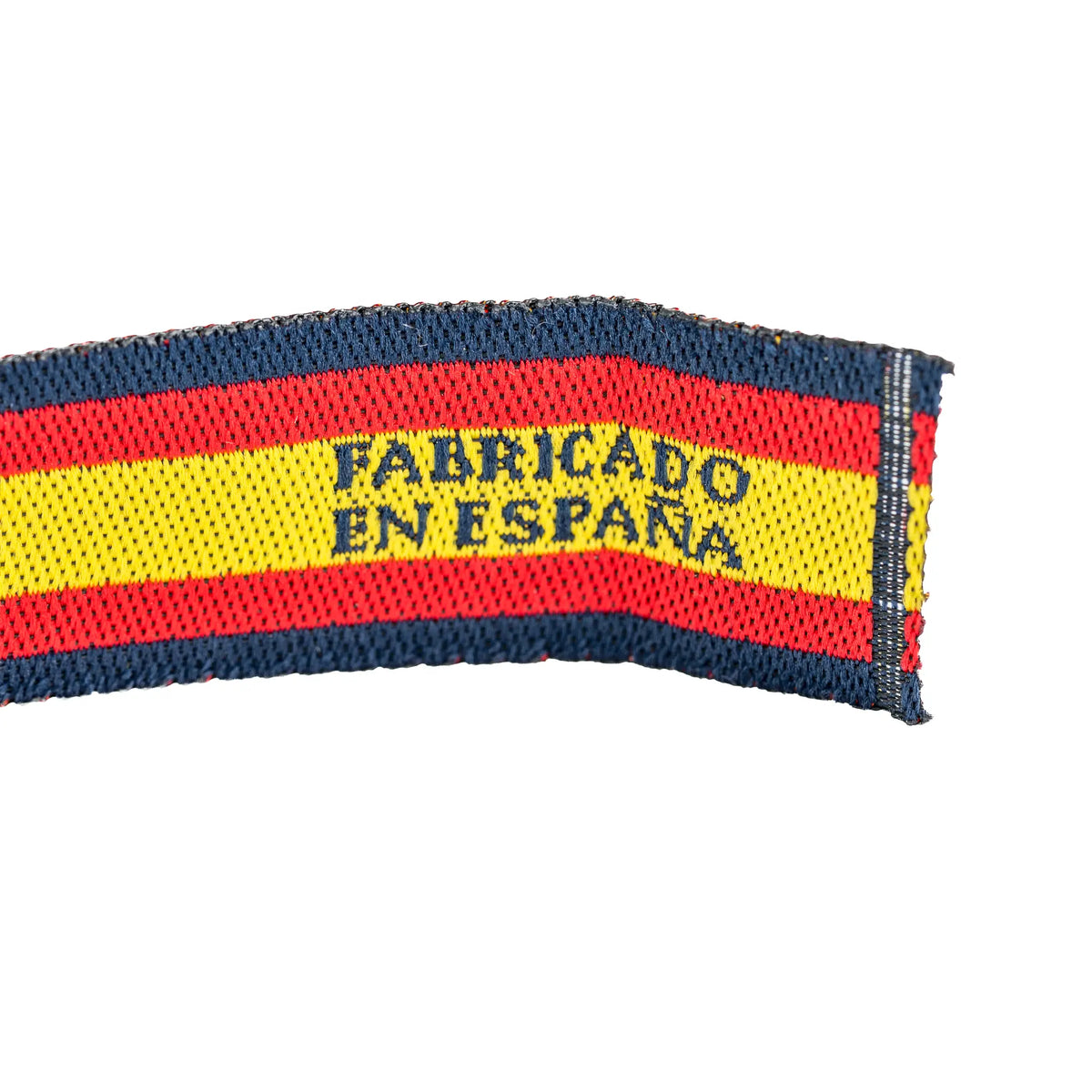 Comprar Pulsera de tela bandera de España con inscripción y perfiles azul marino La Flamenca de Borgoña Bandera España