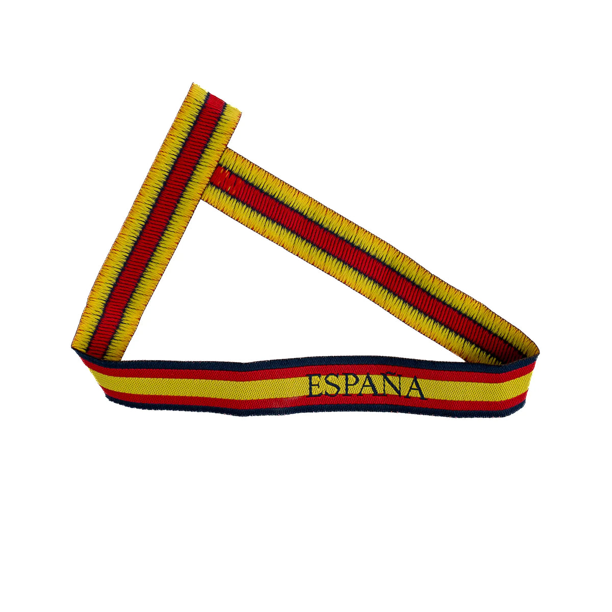 Comprar Pulsera de tela bandera de España con inscripción y perfiles azul marino La Flamenca de Borgoña Bandera España