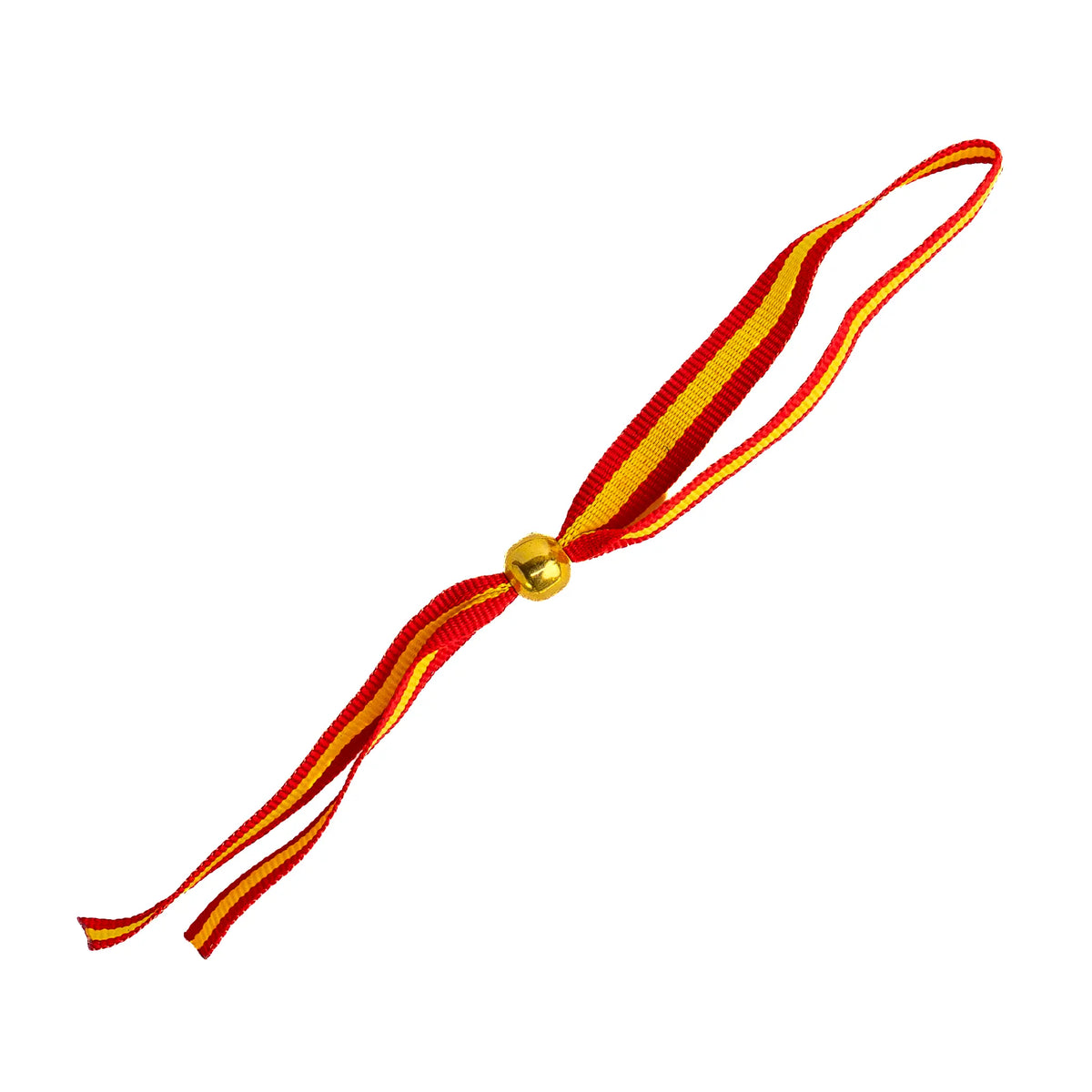 Comprar Pulsera de tela bandera de España y bola dorada · 1 cm La Flamenca de Borgoña Bandera España