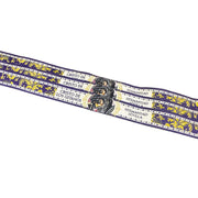 Comprar Pulsera de tela cofrade Cristo de los Gitanos, Hermandad de Sevilla La Flamenca de Borgoña Bandera España
