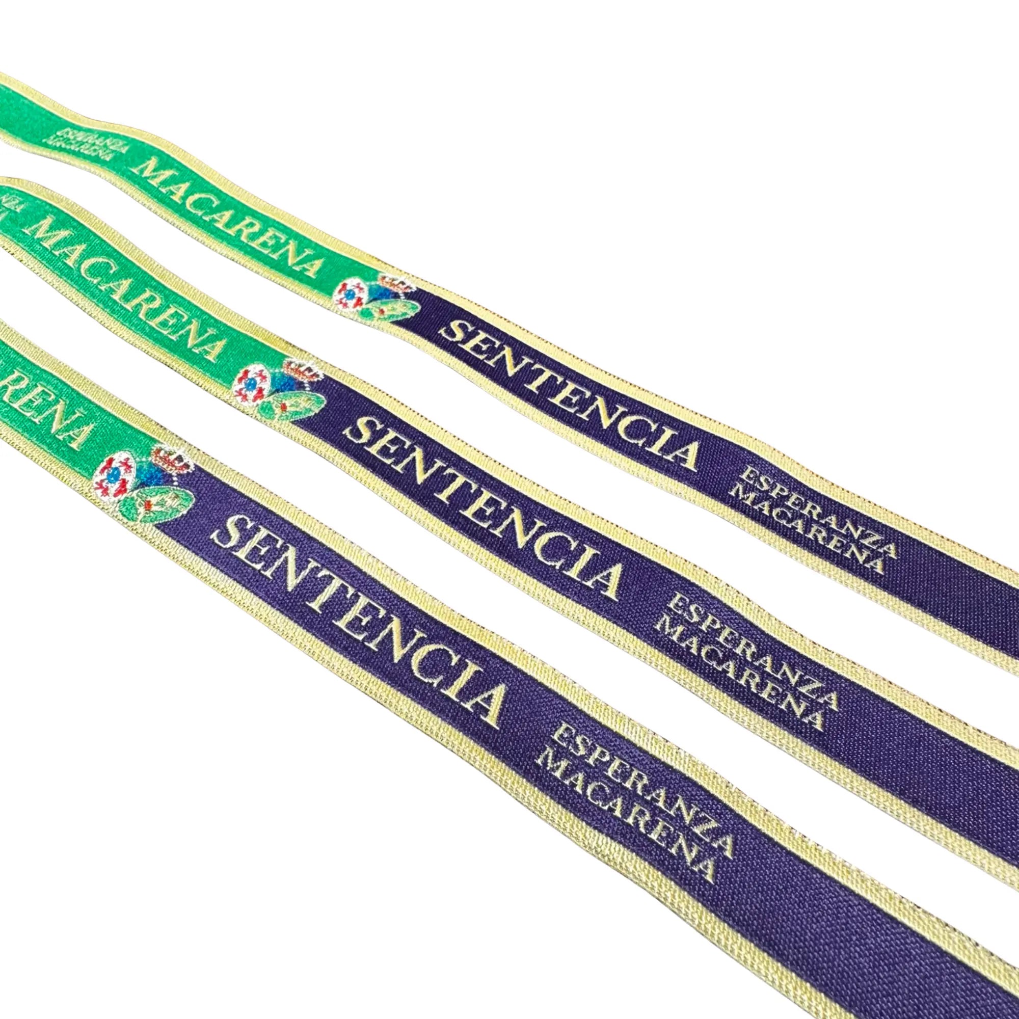 Comprar Pulsera de tela cofrade Esperanza Macarena – Sentencia La Flamenca de Borgoña Bandera España