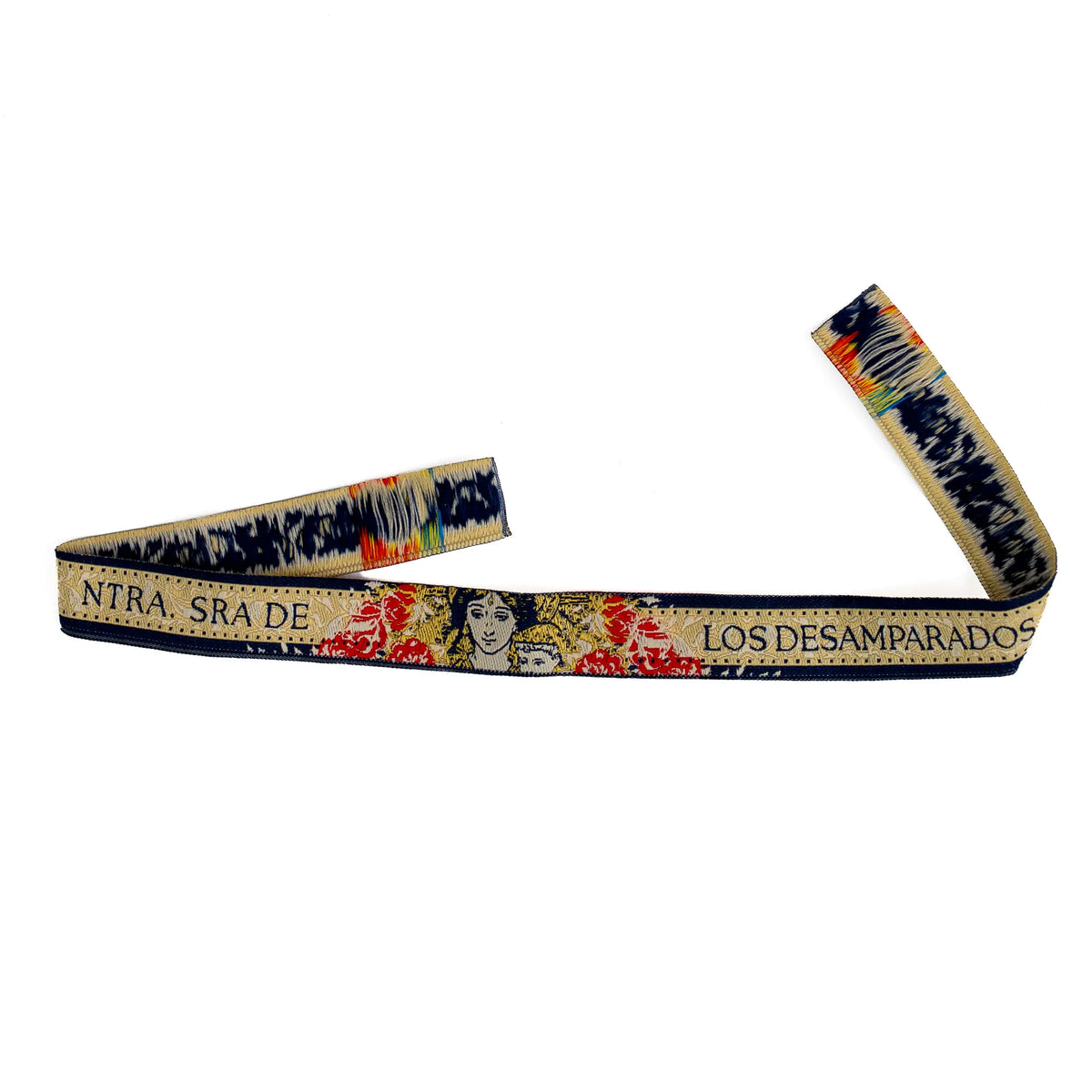 Comprar Pulsera de tela de Nuestra Señora Virgen de los Desemparados de Valencia La Flamenca de Borgoña Bandera España