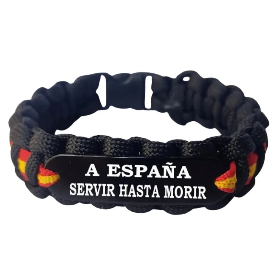 Pulsera paracord A España servir hasta Morir Bandera España