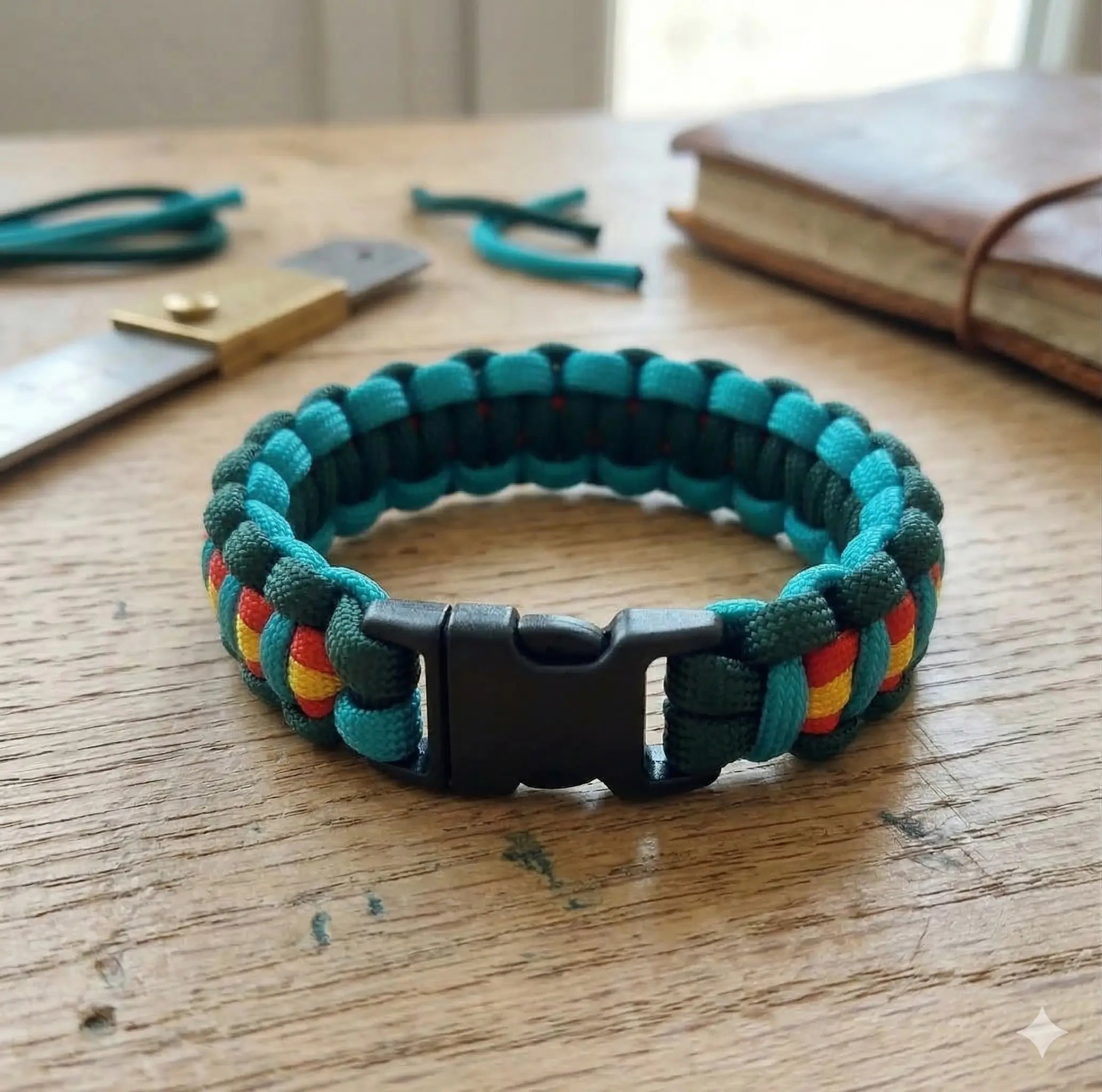 Pulsera paracord Dos Verdes bandera España