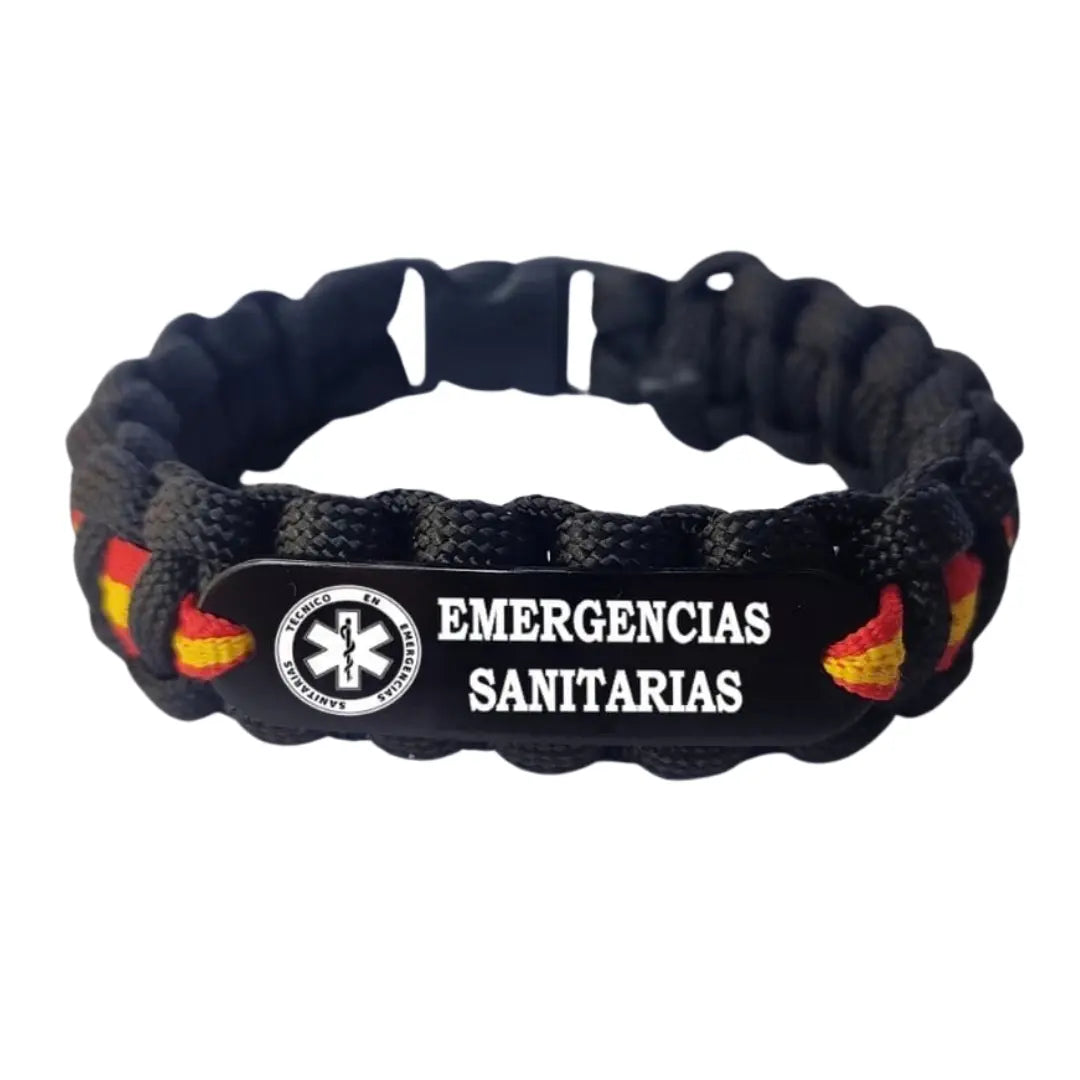 Pulsera paracord Emergencias Sanitarias Bandera España