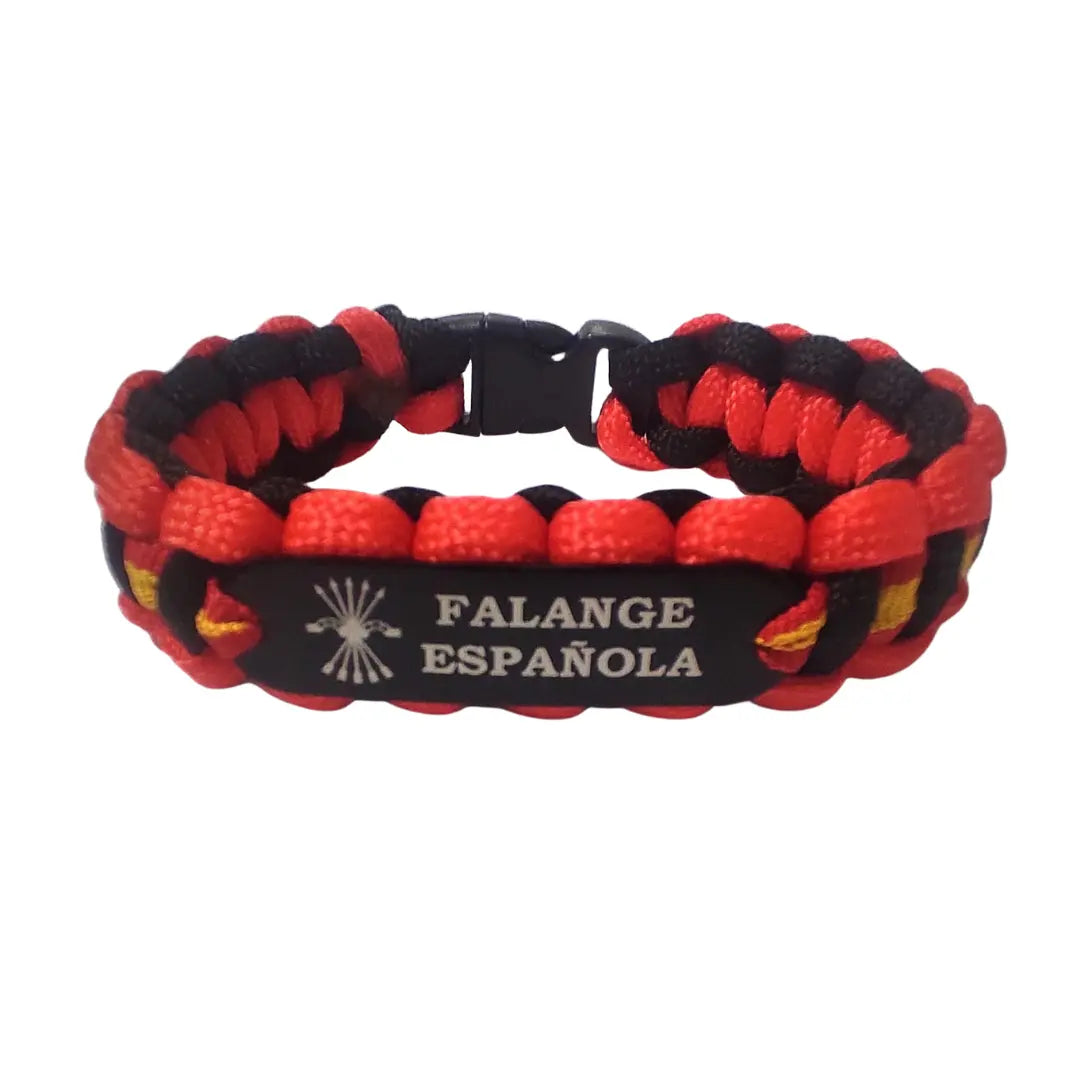 Pulsera paracord Falange Española con chapa