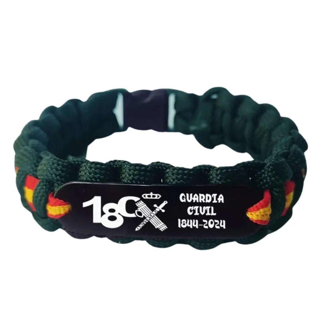Pulsera paracord Guardia Civil 1844-2024 180 Aniversario Bandera España