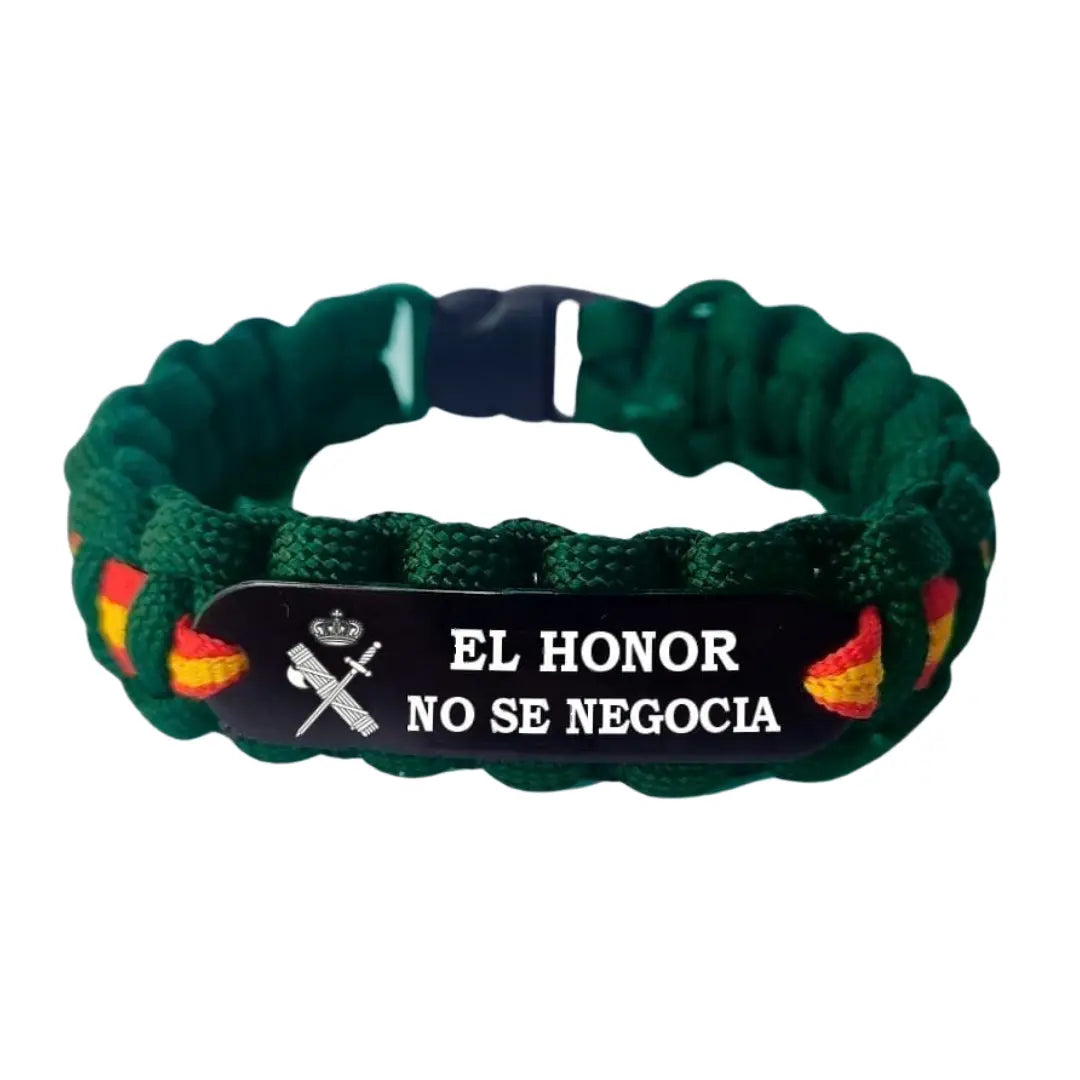 Pulsera paracord Guardia Civil El Honor no se negocia Bandera España