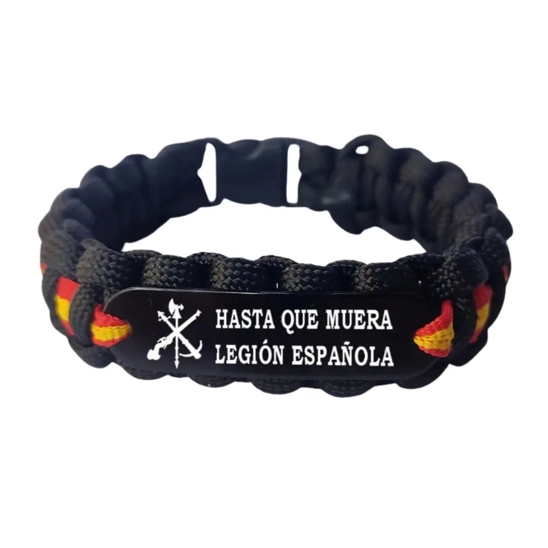 Pulsera paracord Legión Española Hasta que Muera Bandera España