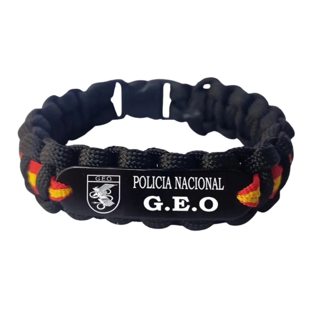 Pulsera paracord Policía Nacional GEO Bandera España