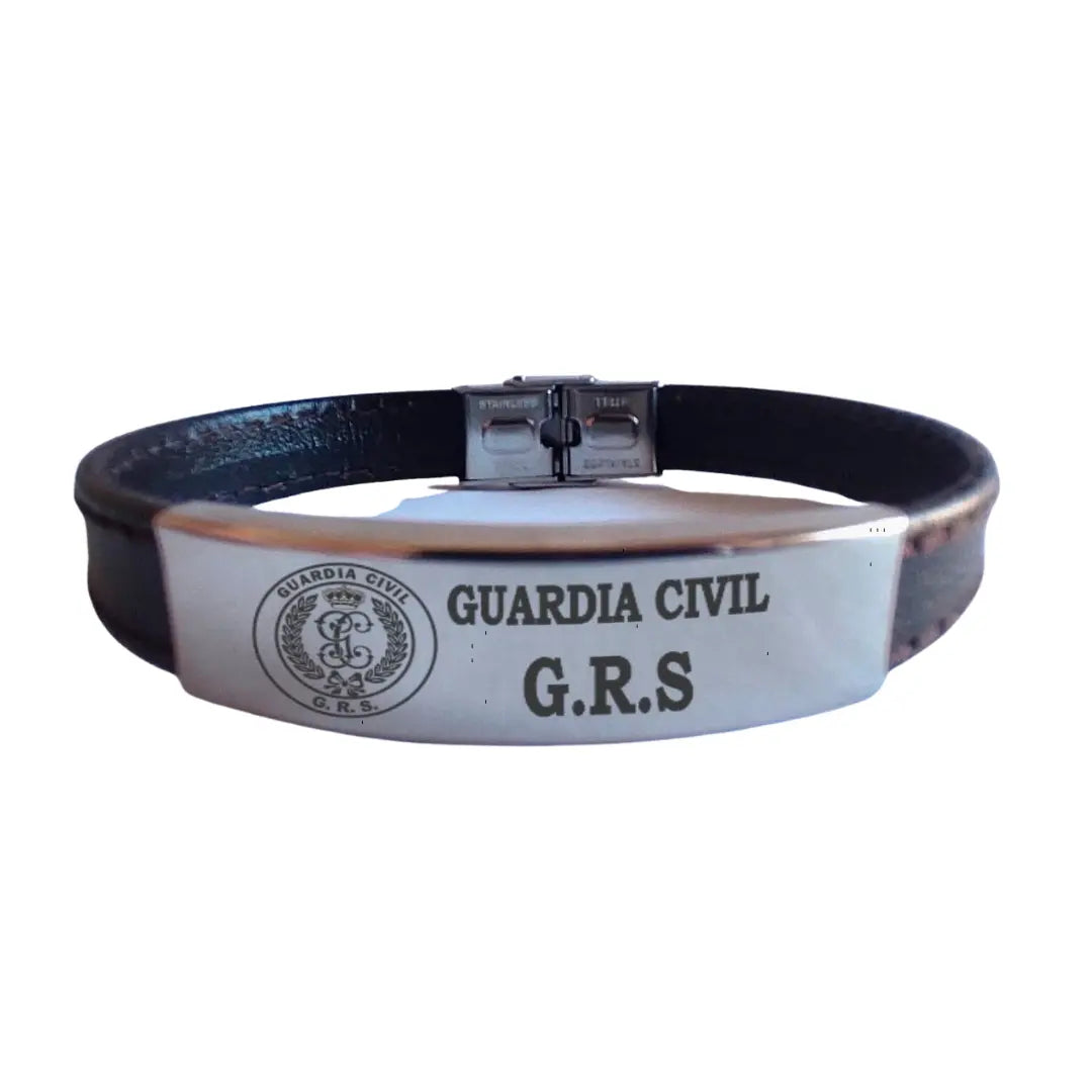 Armband aus kamelfarbenem Wildleder mit spanischem Wappen
